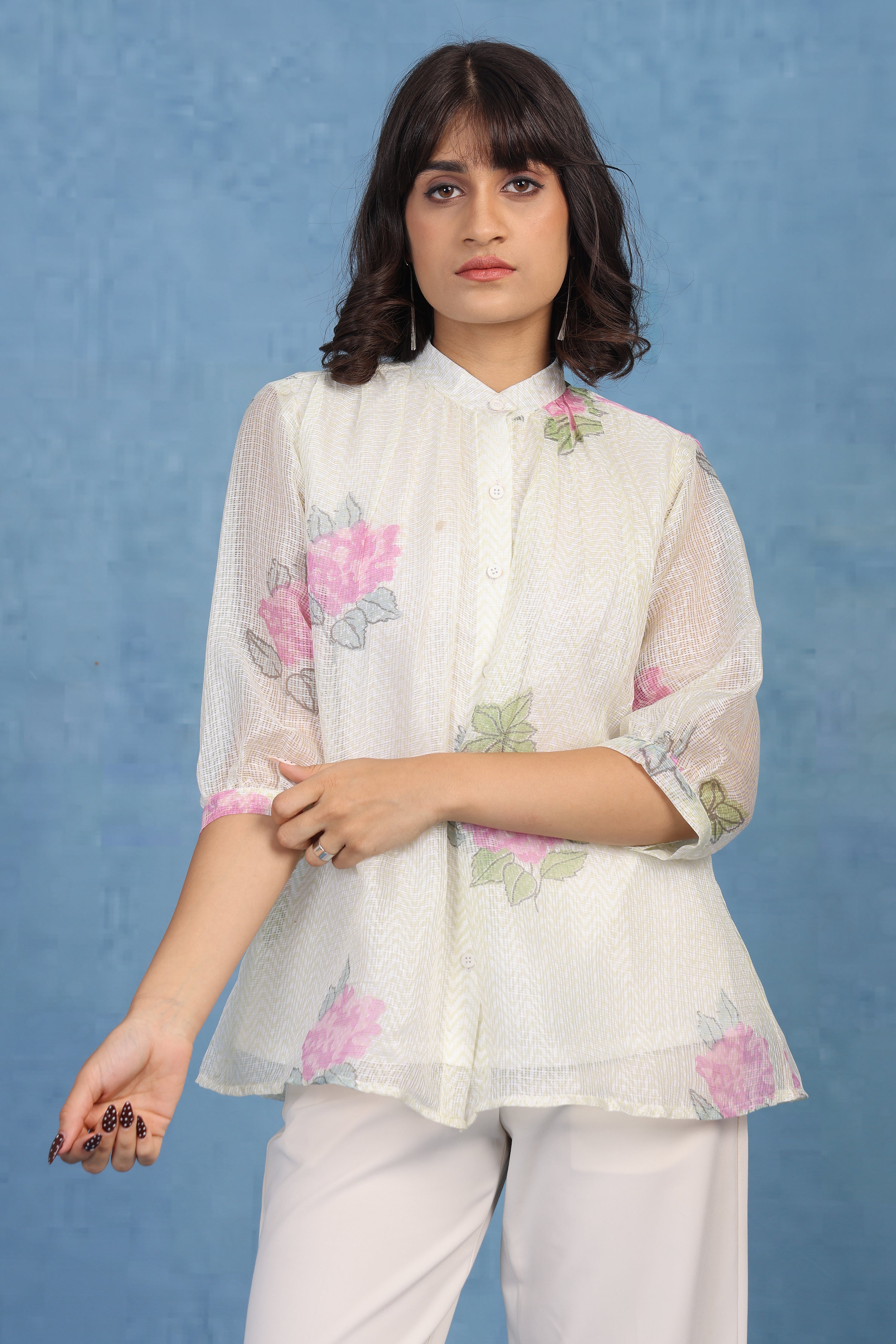 Blush Pink Hydrangea Whisper – Kota Short Top