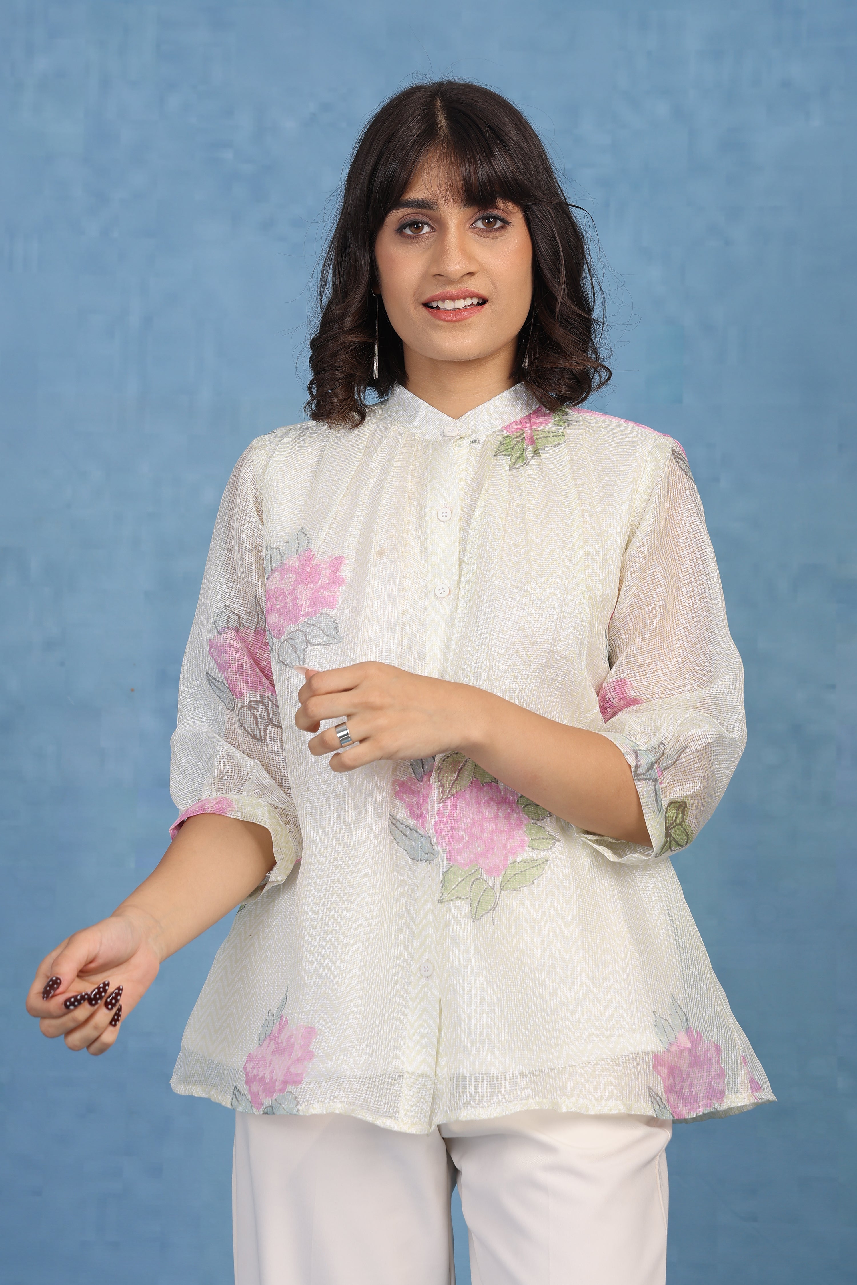 Blush Pink Hydrangea Whisper – Kota Short Top