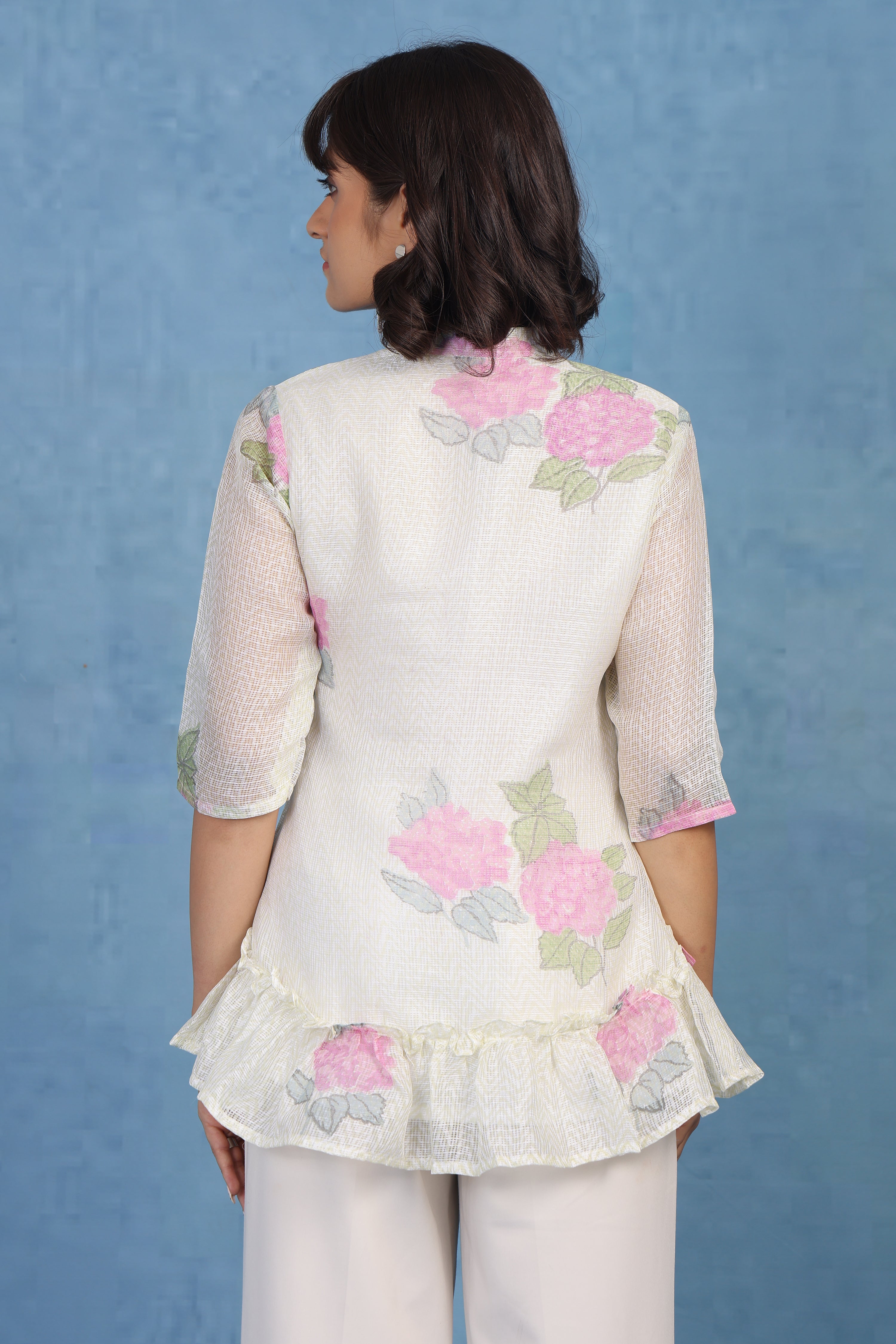 Blush Pink  Hydrangea Whisper – Kota Short Top