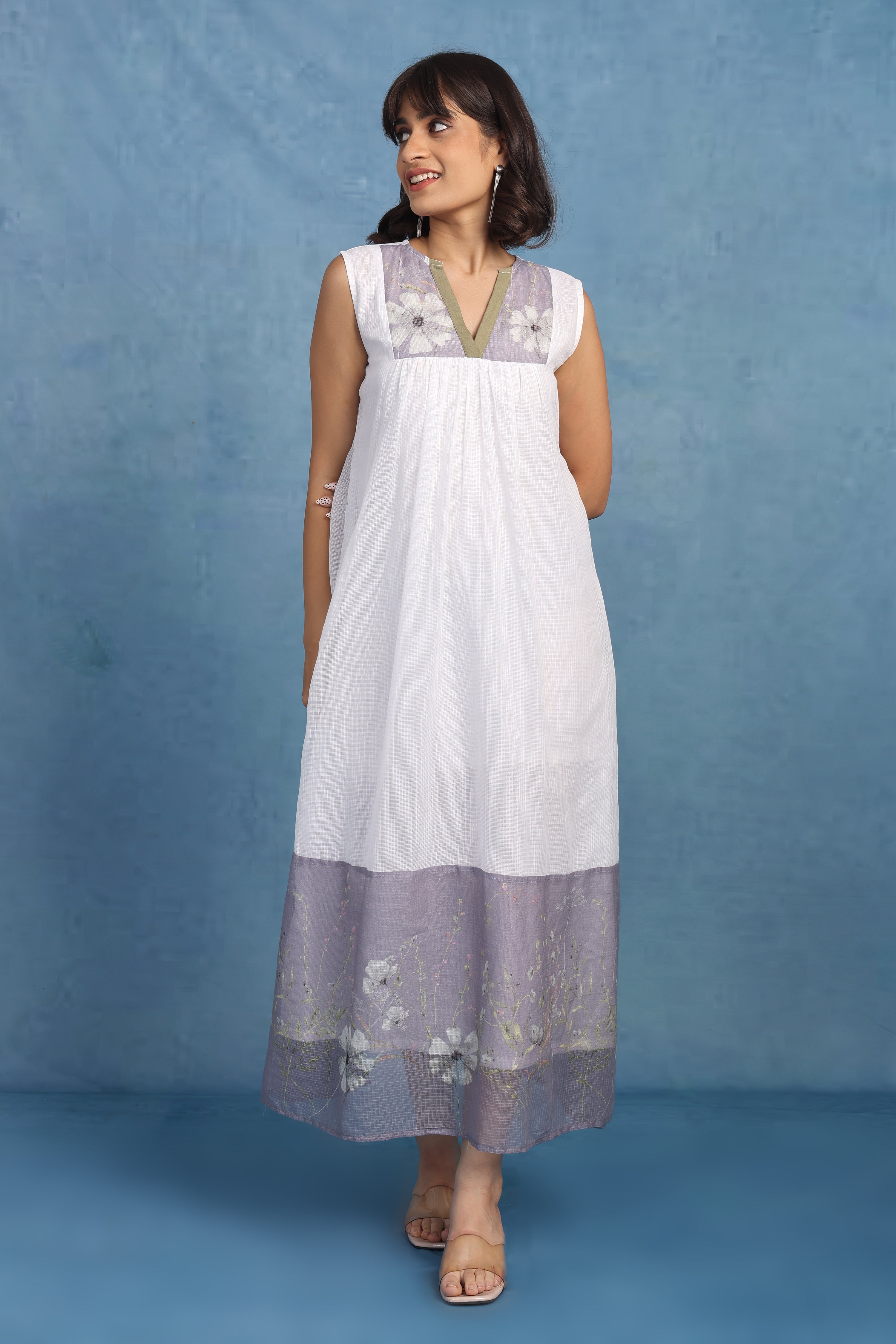 English Rose-silver Petal Aurora - Only Dress