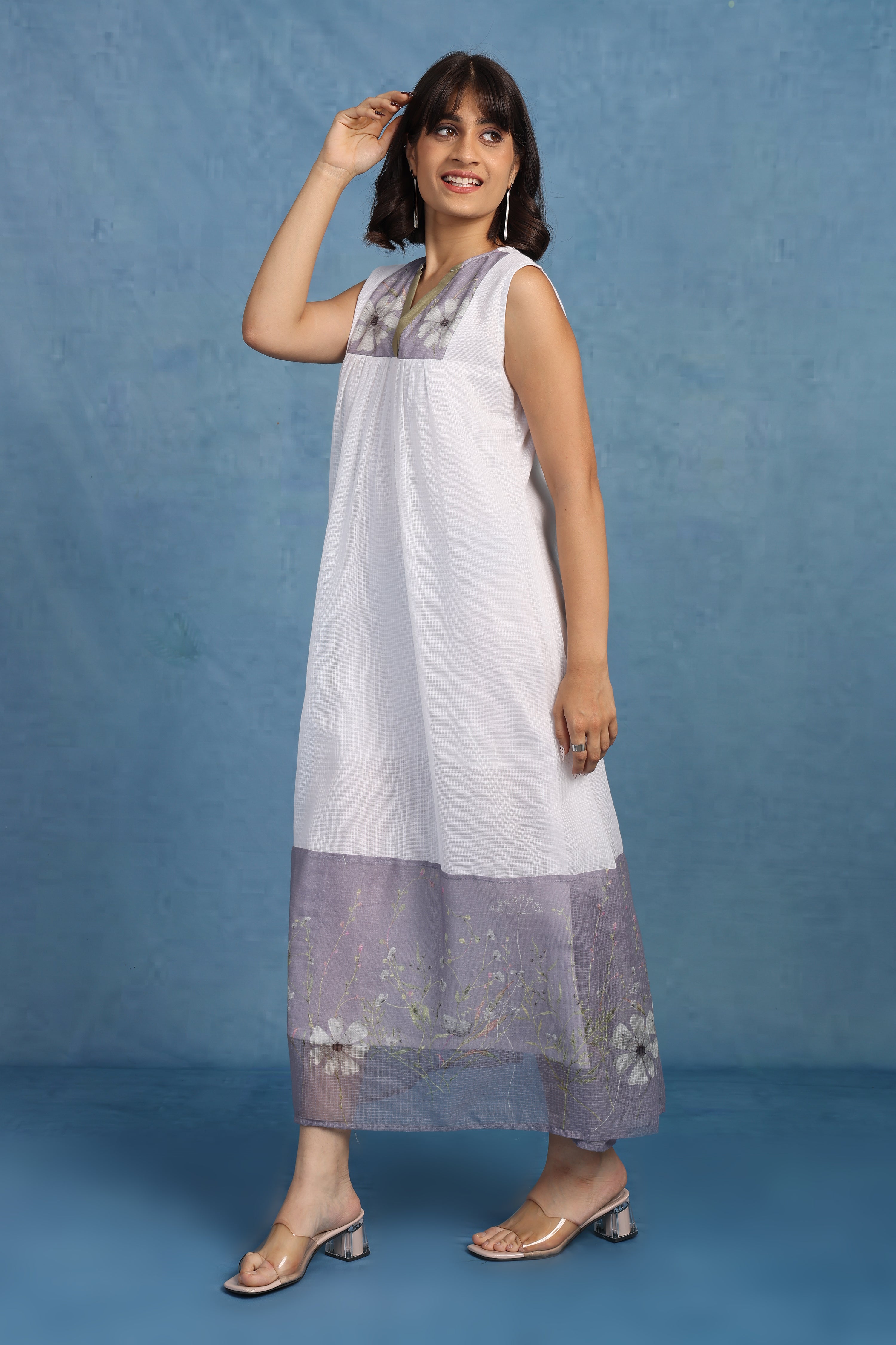 English Rose-silver Petal Aurora - Only Dress