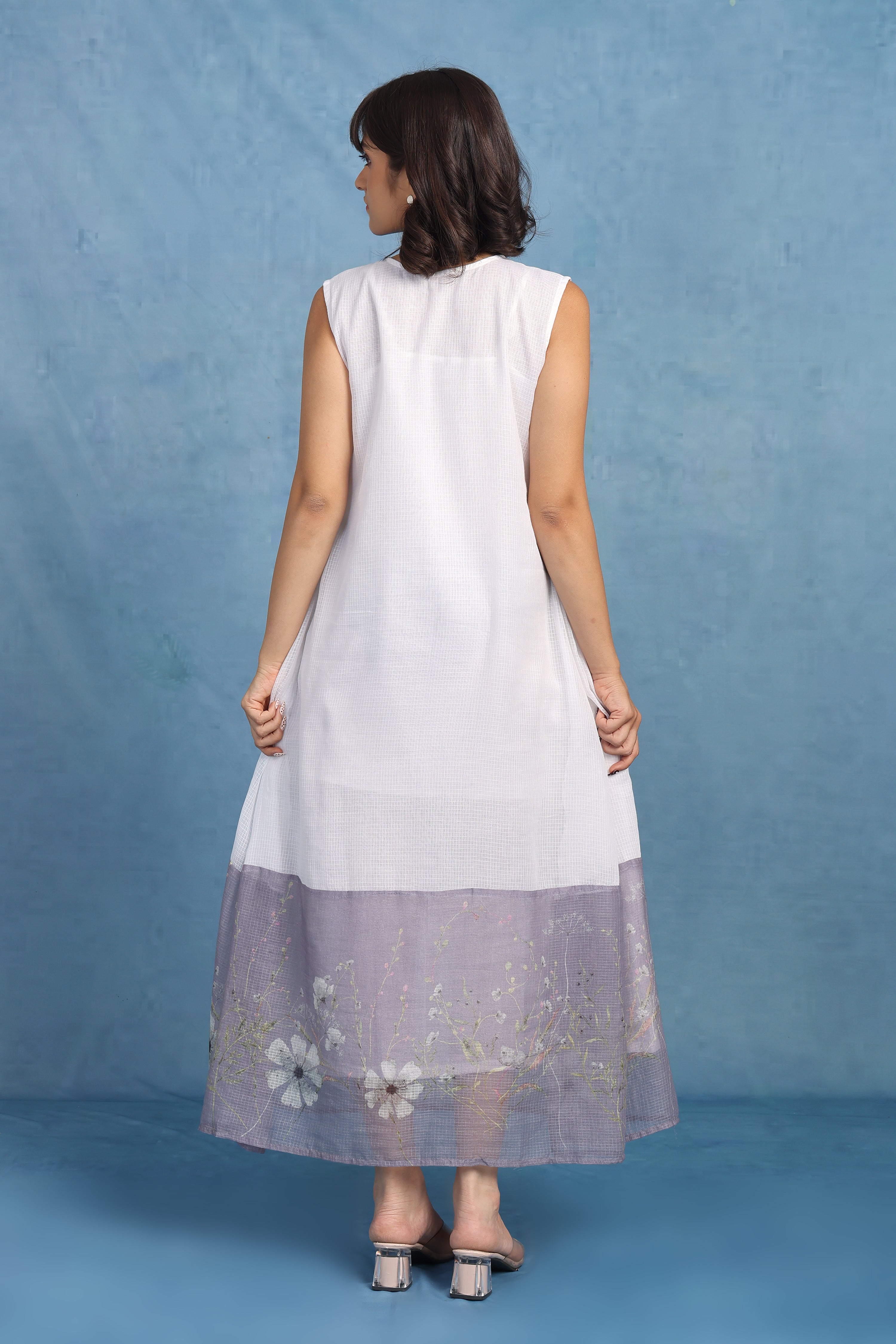 English Rose-silver Petal Aurora - Only Dress