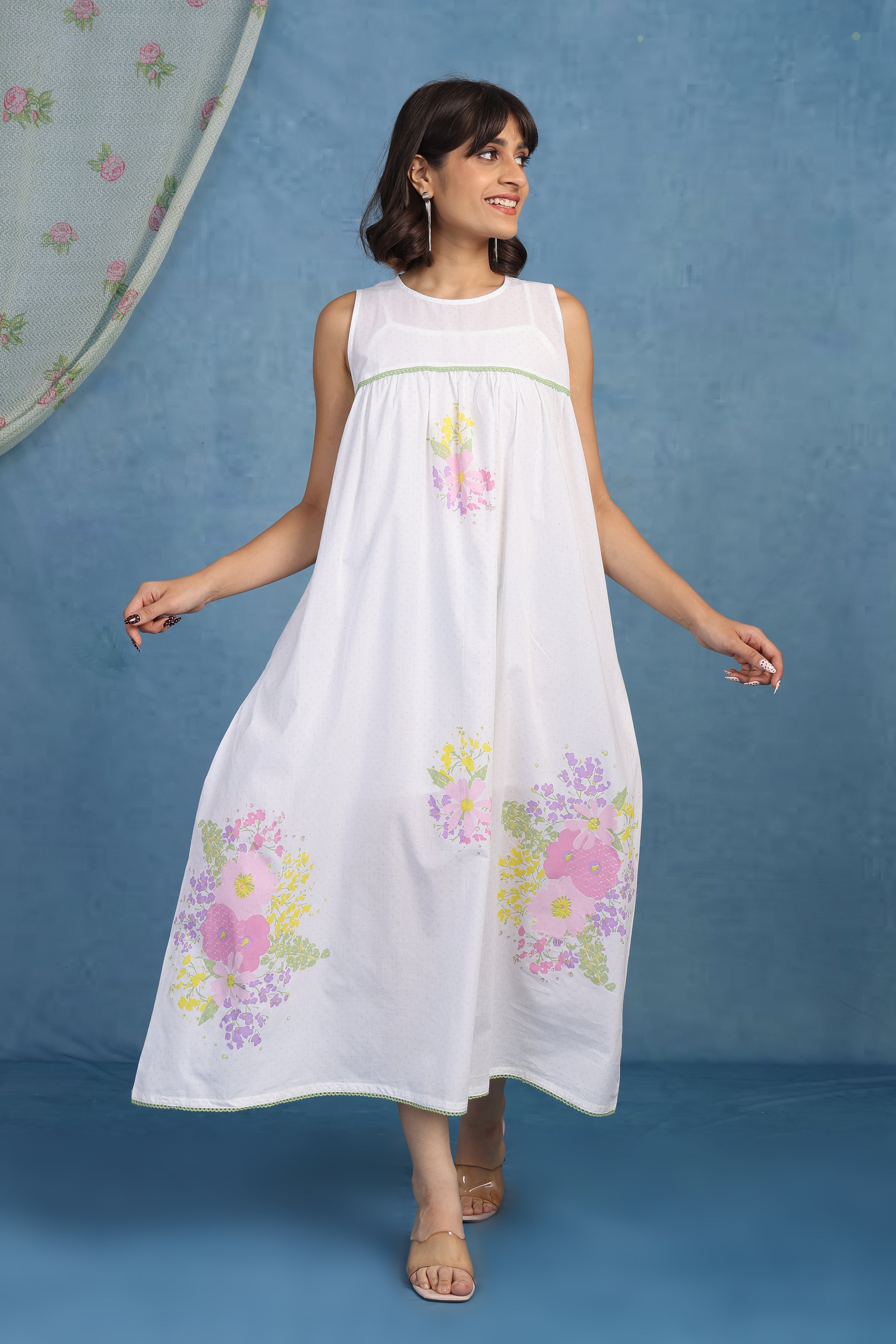 English Rose - Blooming Grace Cotton Dress - Only Dress