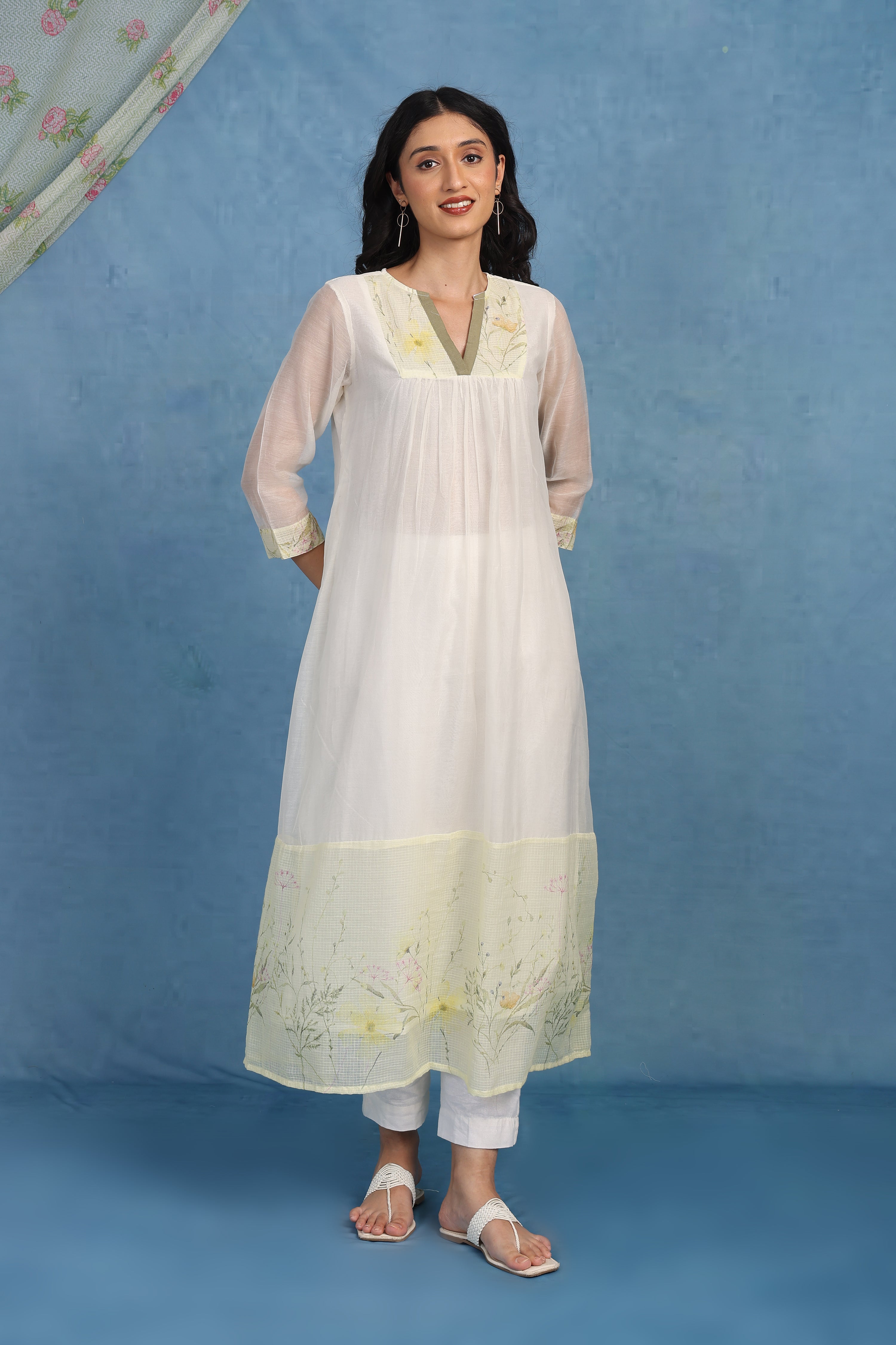 Sunlit Dahlia Kurta - Only Top