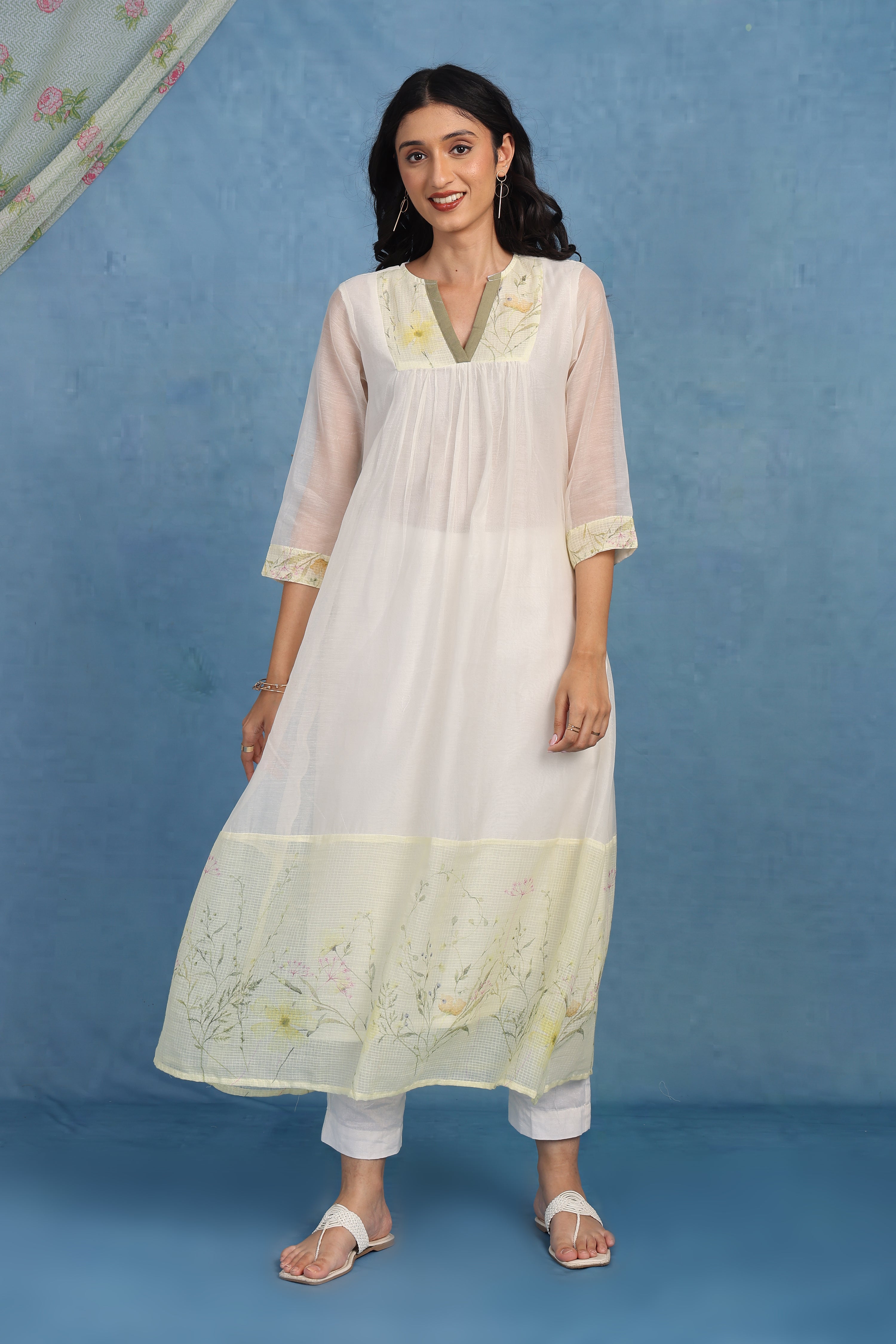 Sunlit Dahlia Kurta - Only Top