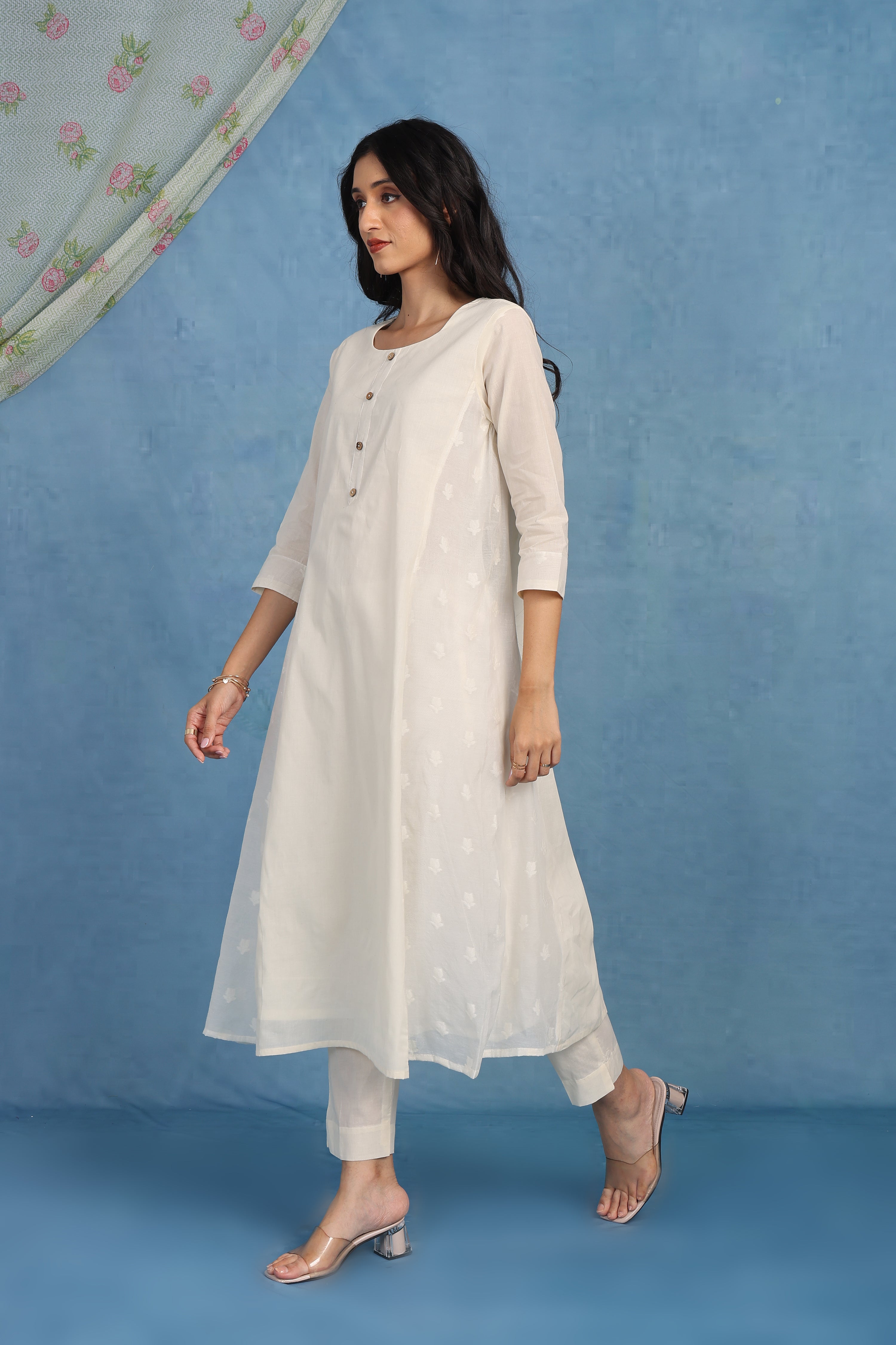 Smart Ivory Pleat Luxe Set - Only Top