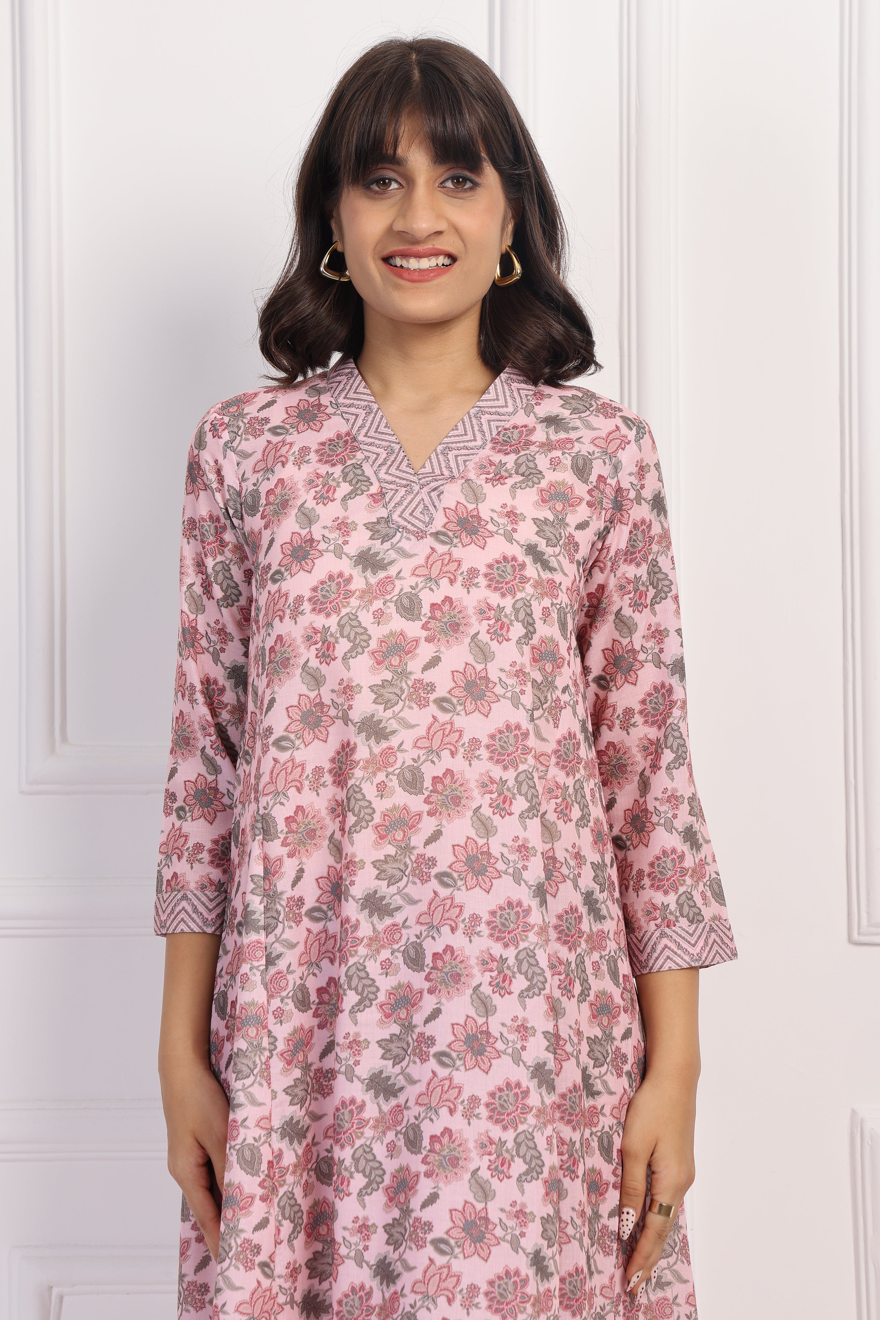 English Rose Blush Chintz - Dupatta