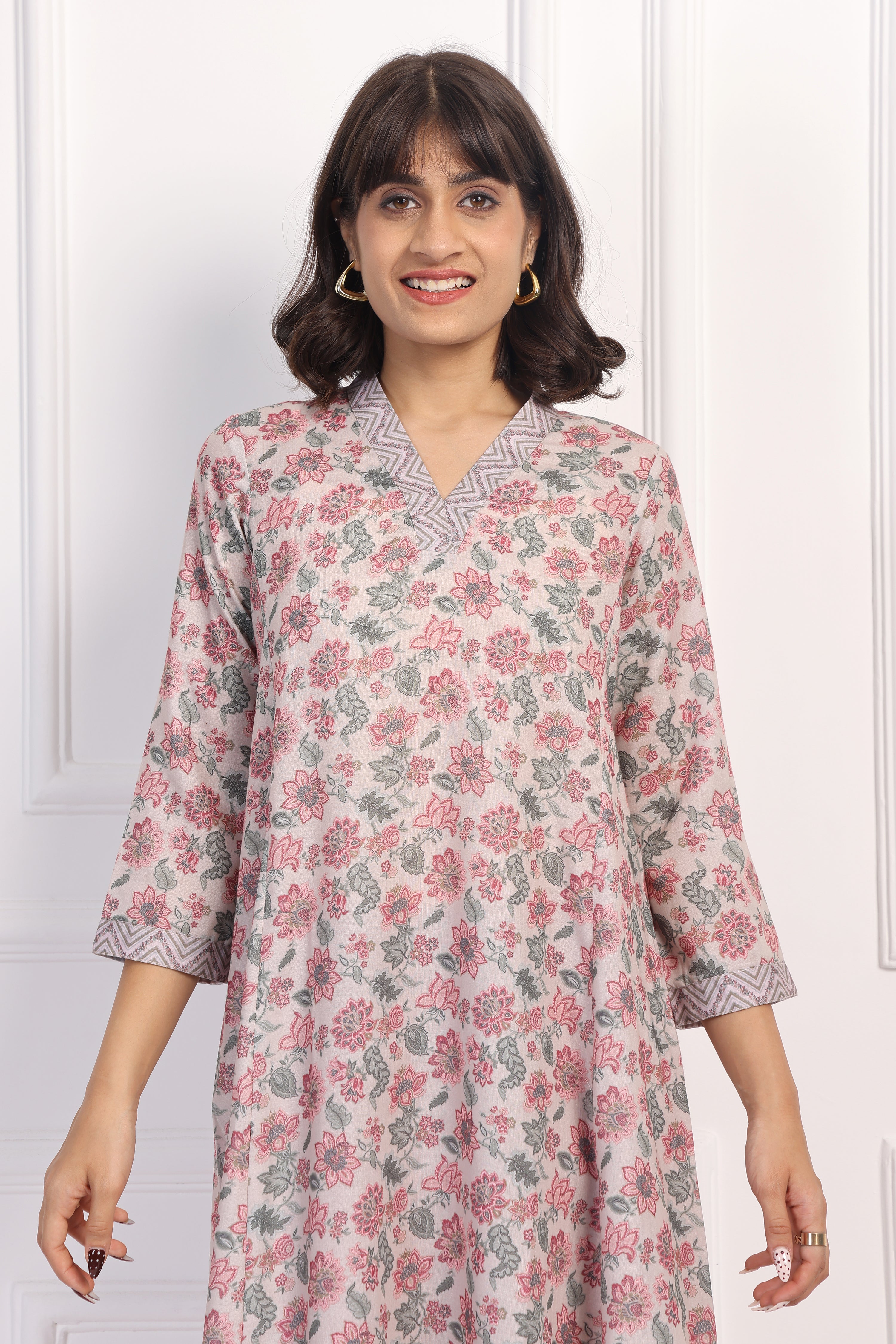English Rose – Blush Chintz Co-ord Set - Top And Bottom