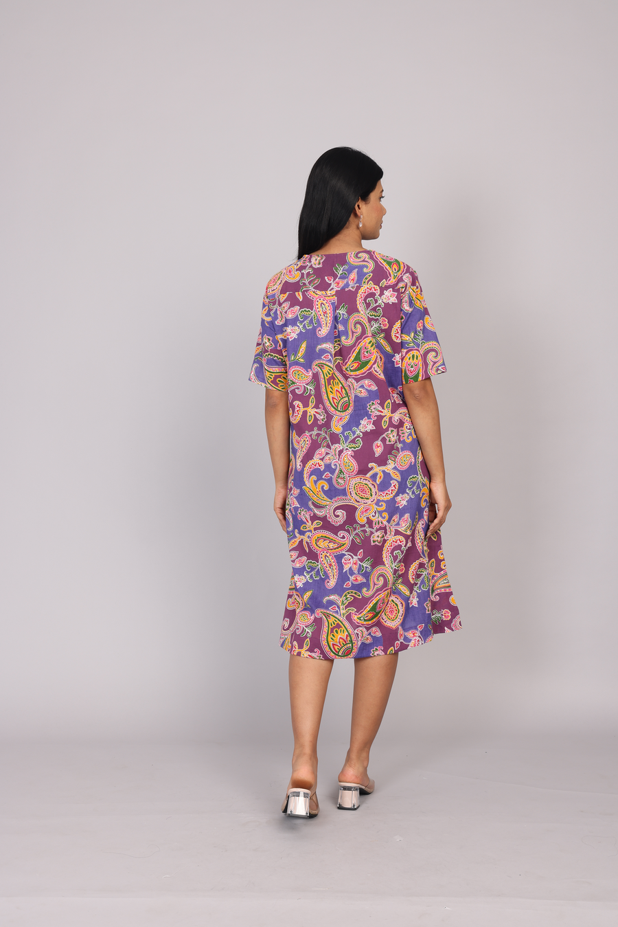 Wander Edit - Lilac Paisley Skies Comfy Dress