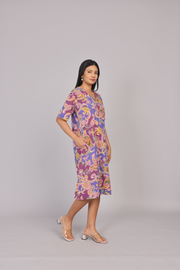 Wander Edit - Lilac Paisley Skies Comfy Dress