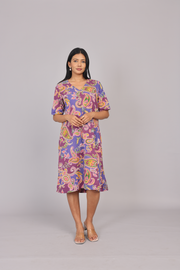 Wander Edit - Lilac Paisley Skies Comfy Dress