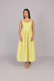 Wander Edit - Sunshine Lines Fitted Bodice Dress