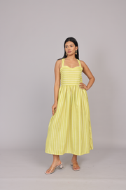 Wander Edit - Sunshine Lines Fitted Bodice Dress