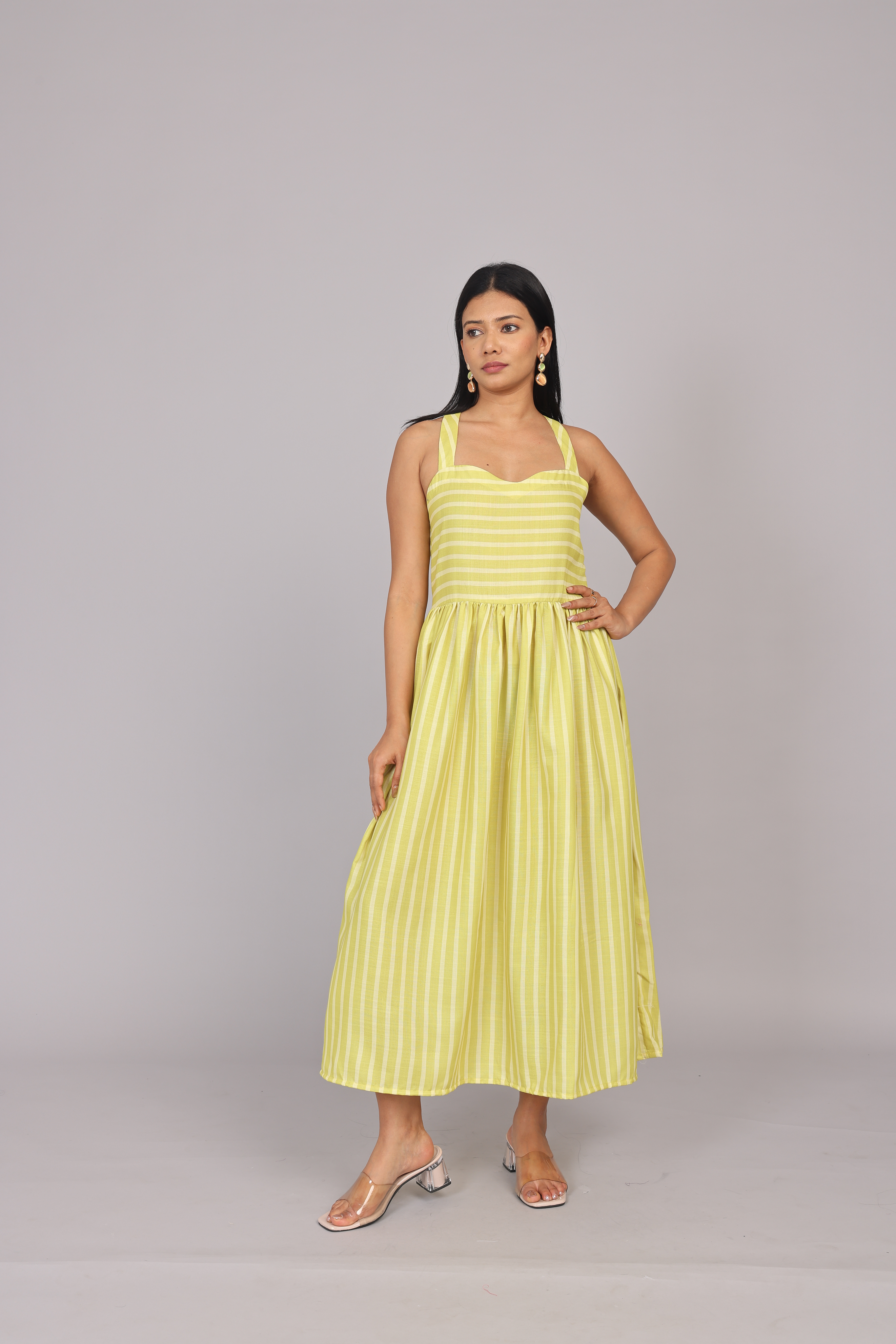 Wander Edit - Sunshine Lines Fitted Bodice Dress