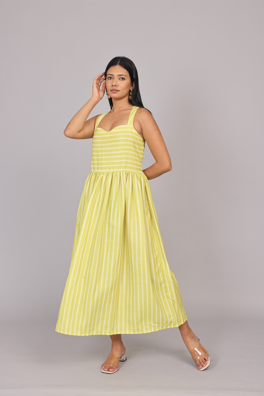 Wander Edit - Sunshine Lines Fitted Bodice Dress