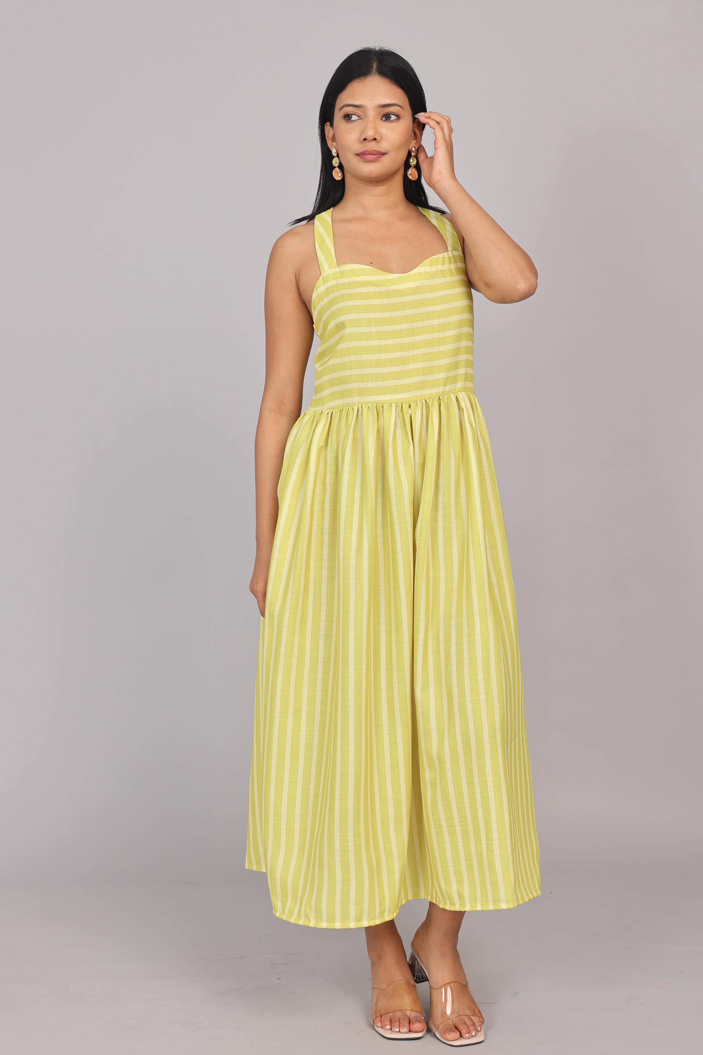 Wander Edit - Sunshine Lines Fitted Bodice Dress - Tina Eapen Design studio