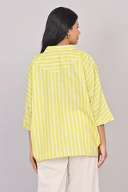 Wander Edit - Yellow Striped Story Boxy Shirt