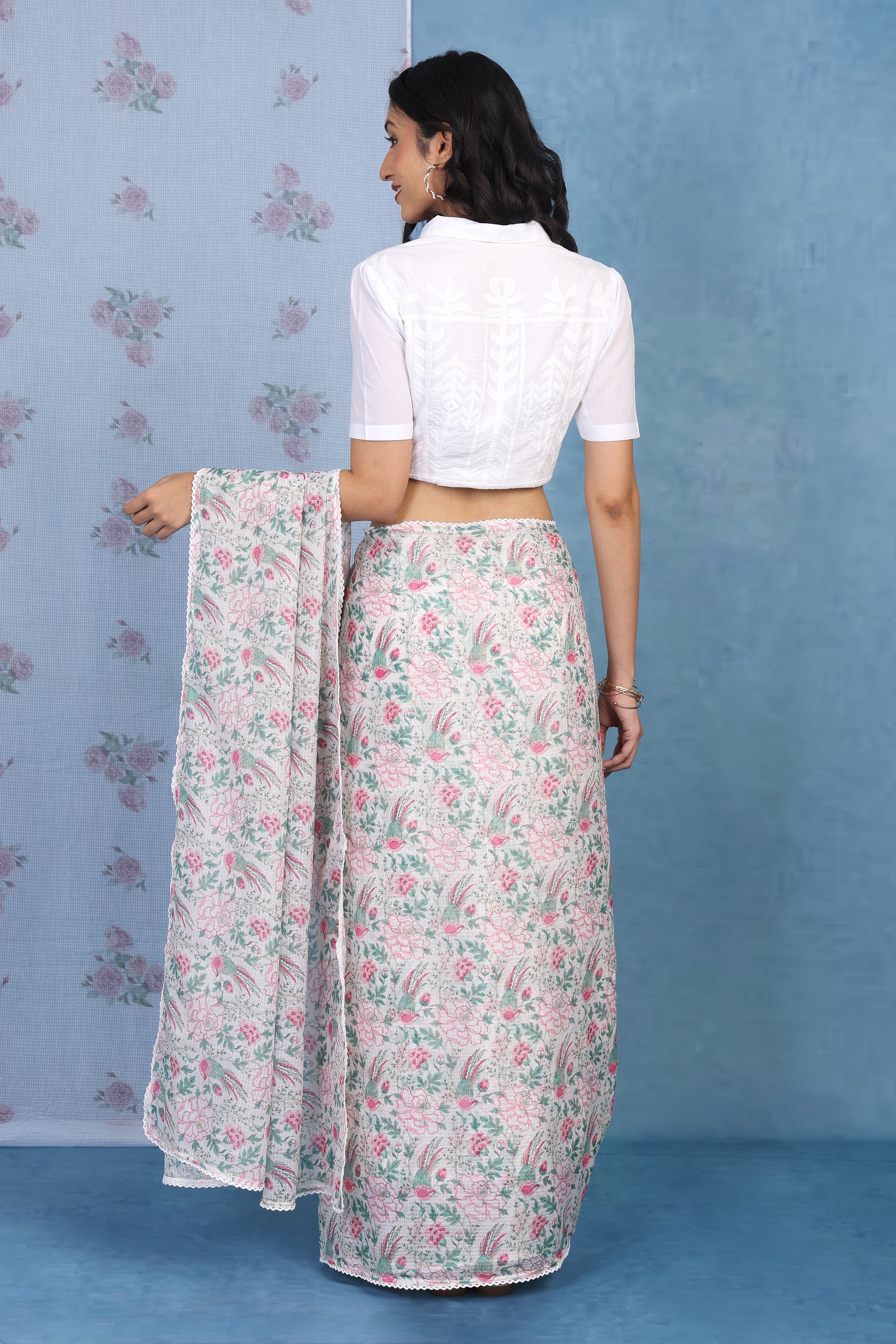 Moonlit Lace Embroidered Blouse