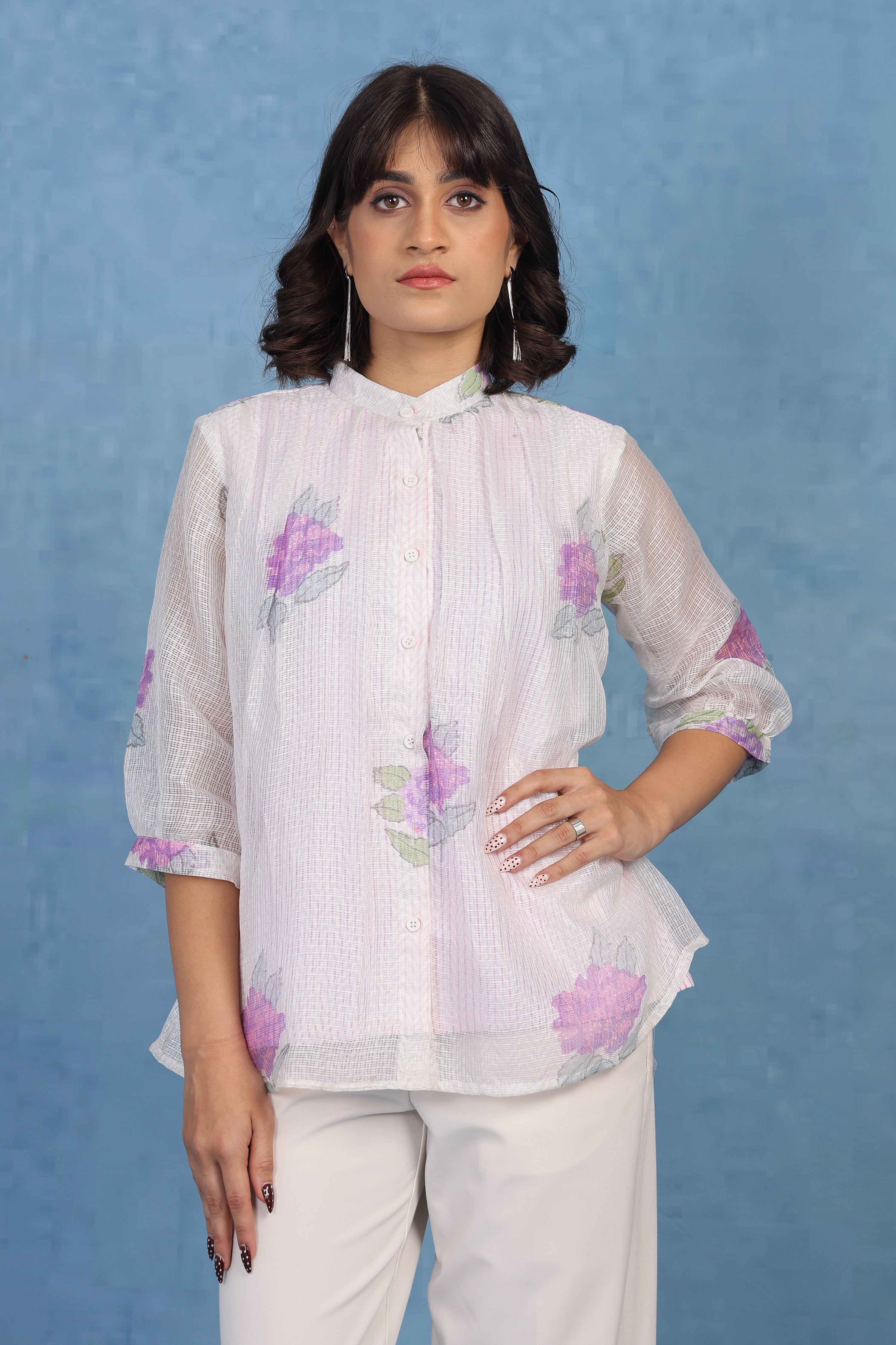 Mauve Hydrangea Whisper – Kota Short Top