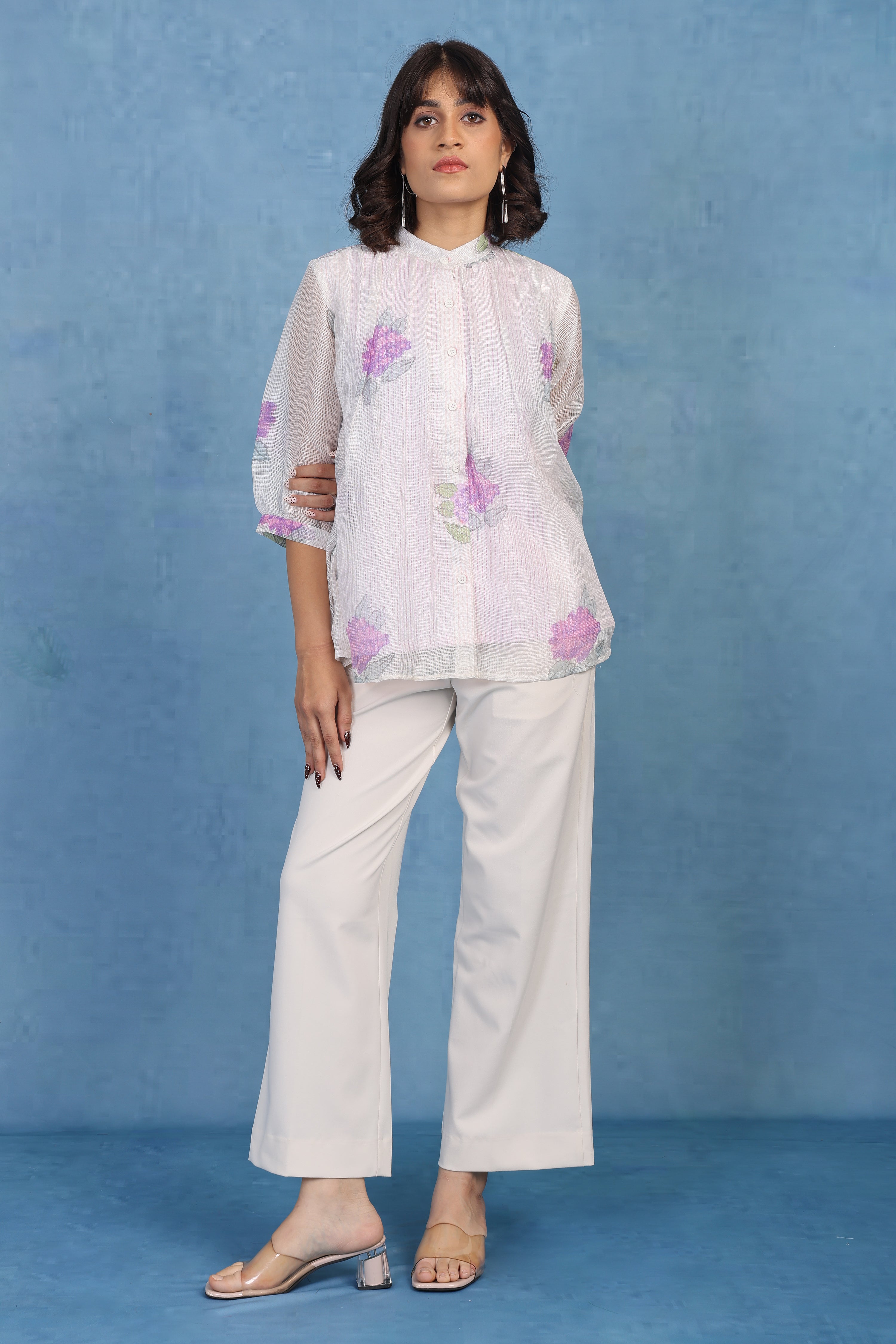 Mauve Hydrangea Whisper – Kota Short Top