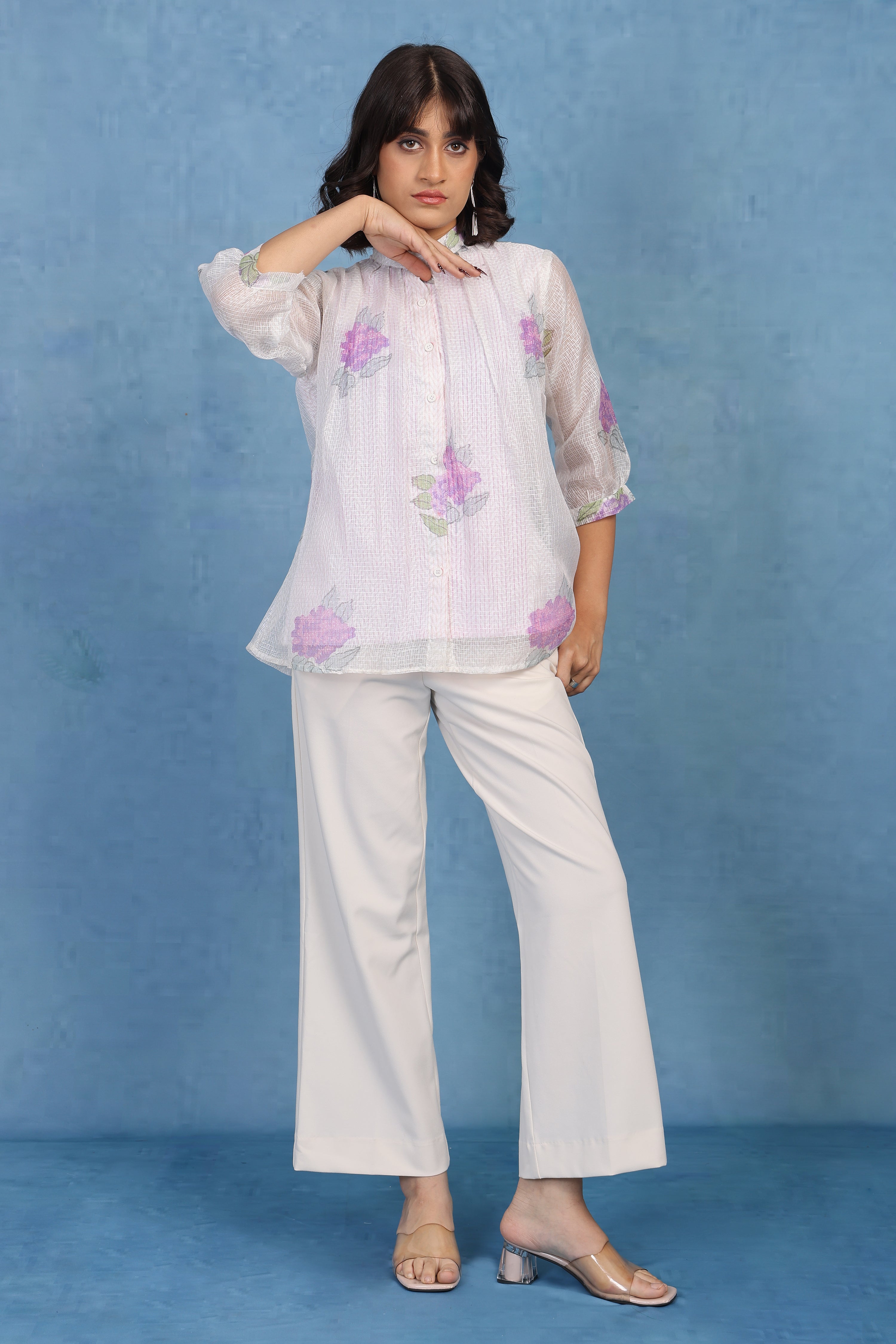 Mauve Hydrangea Whisper – Kota Short Top