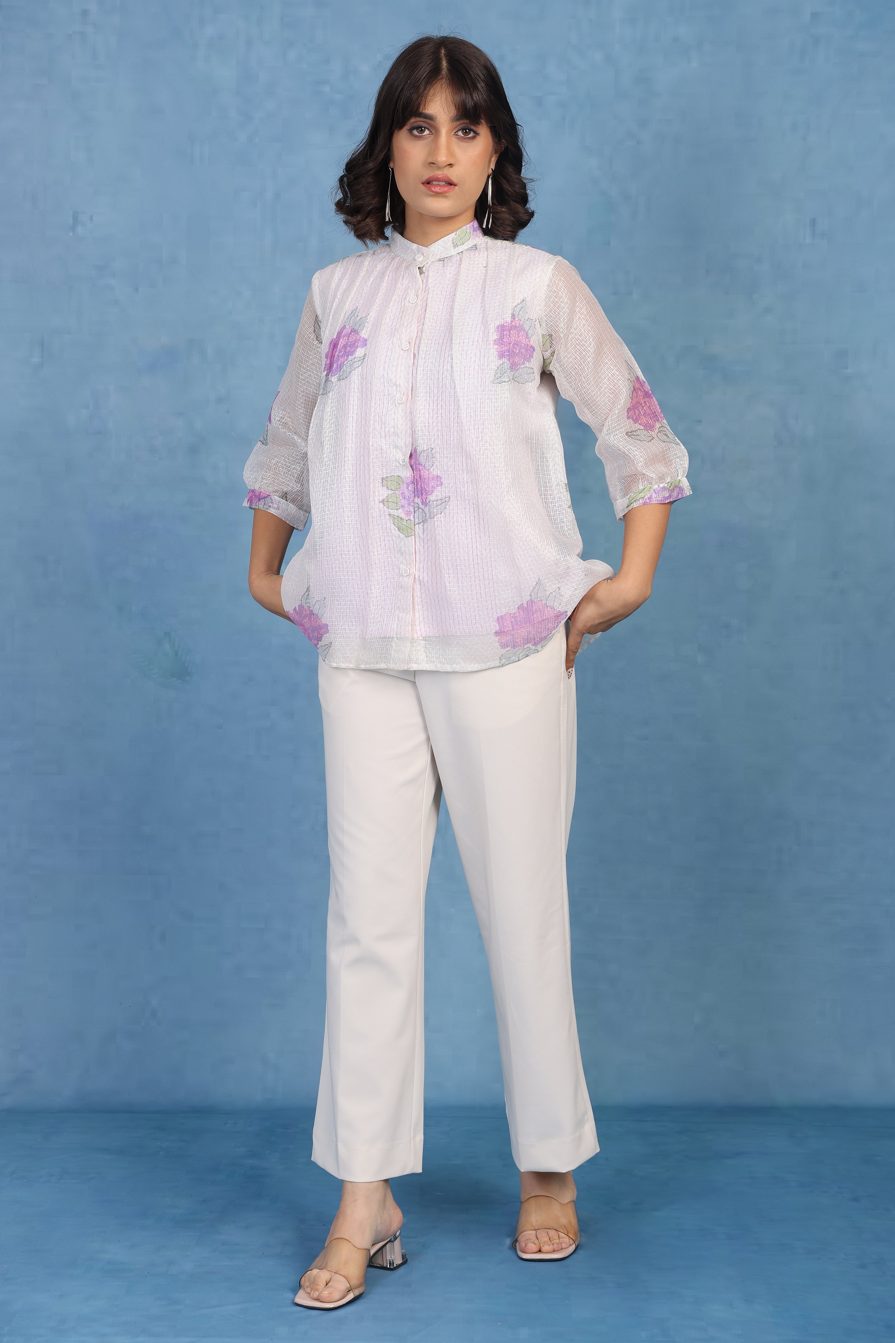 Mauve Hydrangea Whisper – Kota Short Top