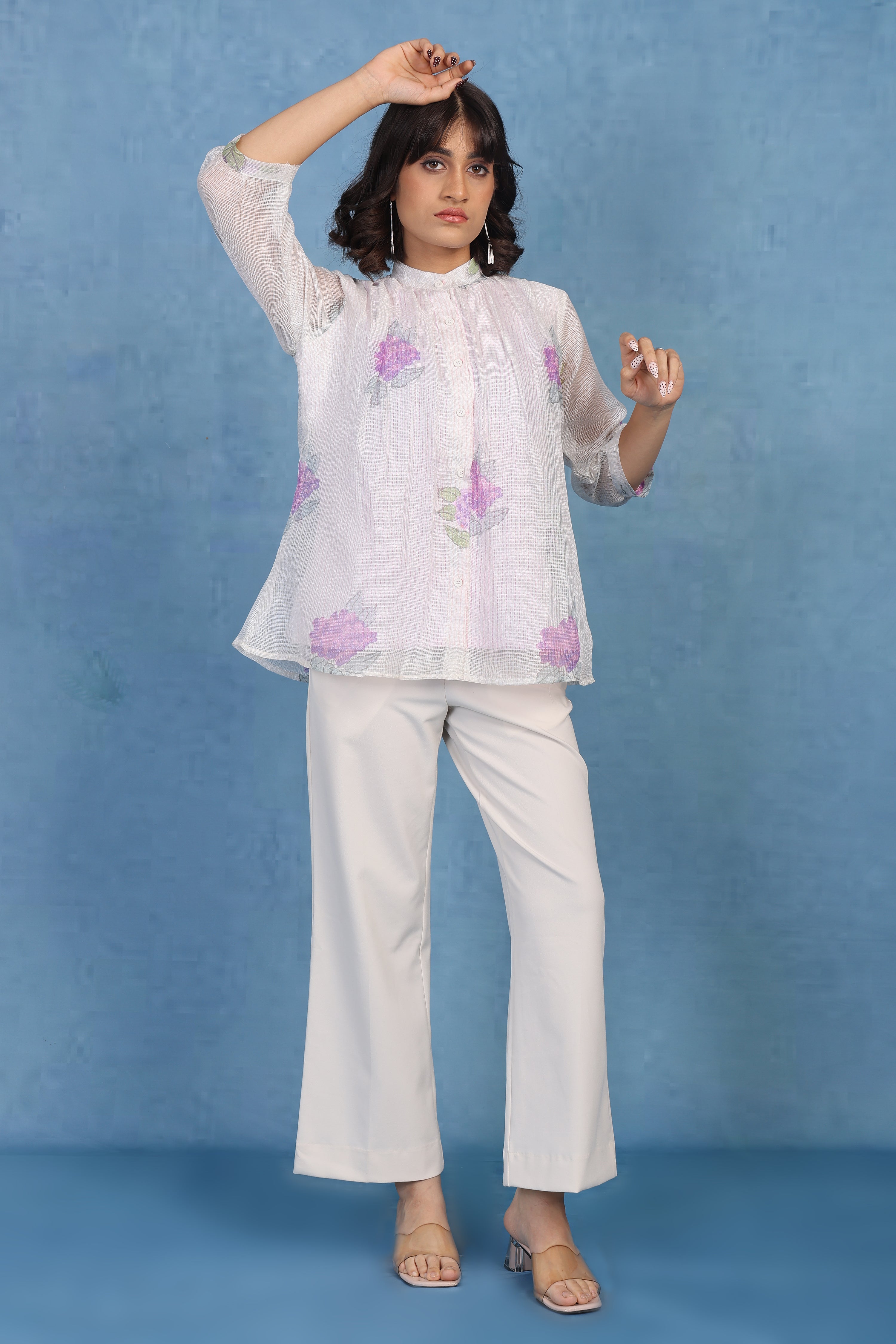 Mauve Hydrangea Whisper – Kota Short Top