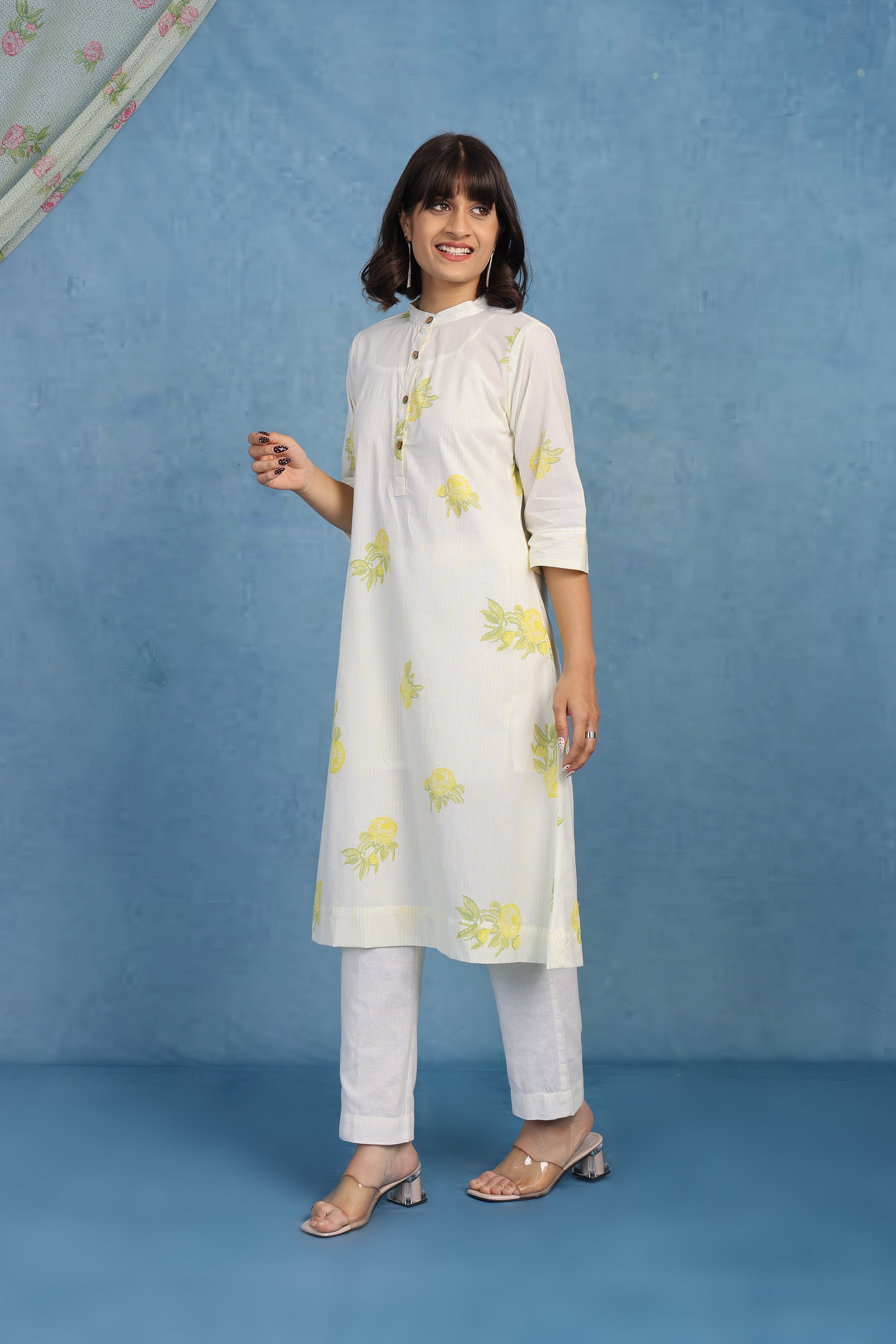 Petal Whisper - Yellow  Top And Bottom