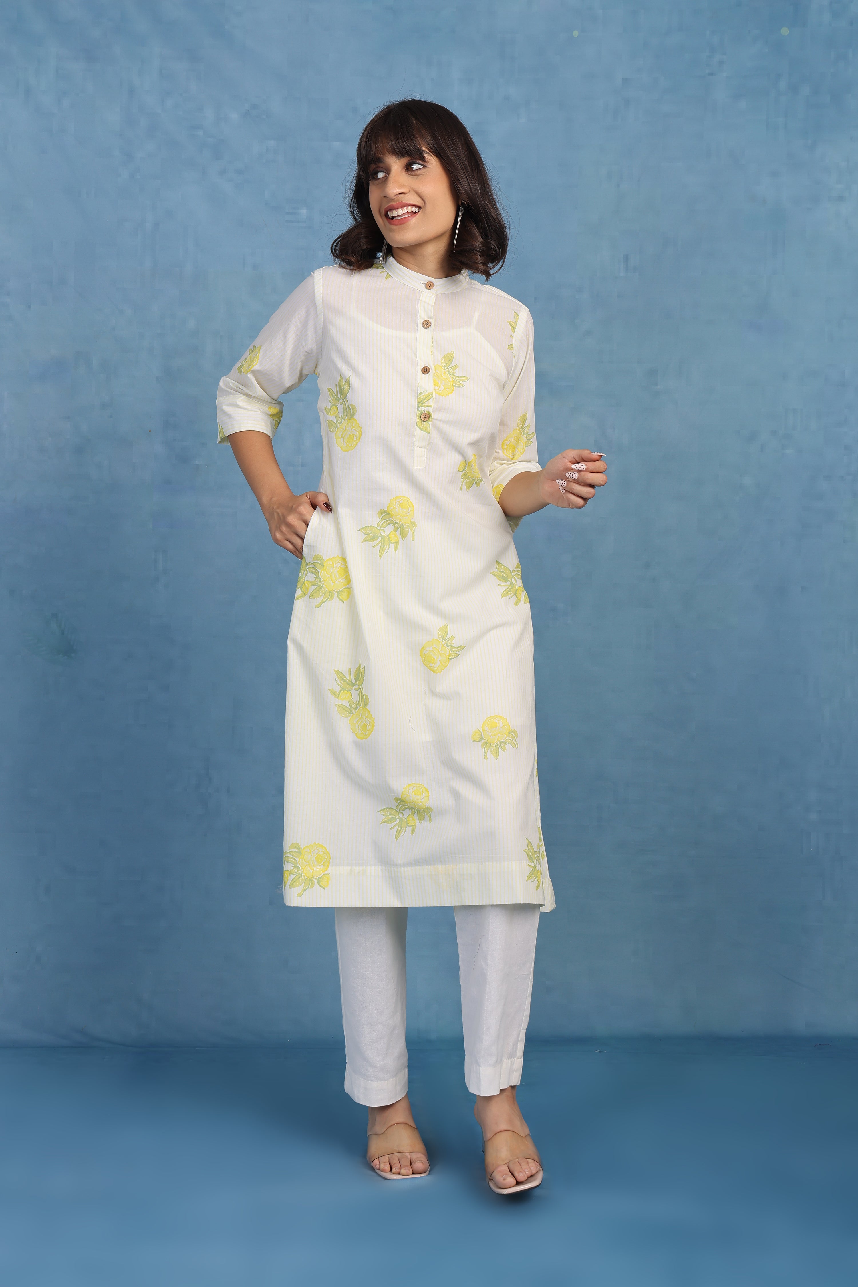 Petal Whisper - Yellow  Top And Bottom