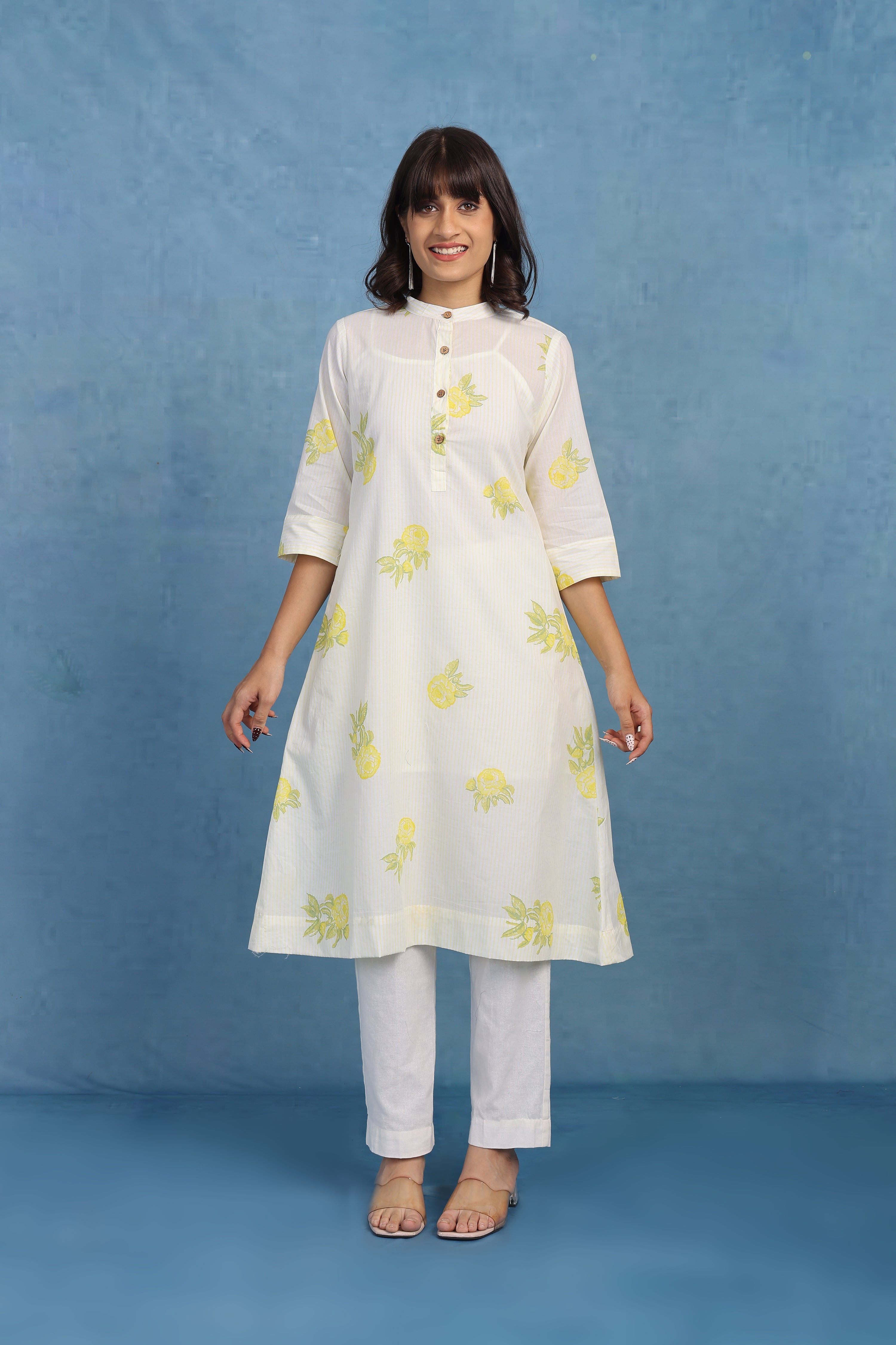 Petal Whisper - Yellow  Top And Bottom