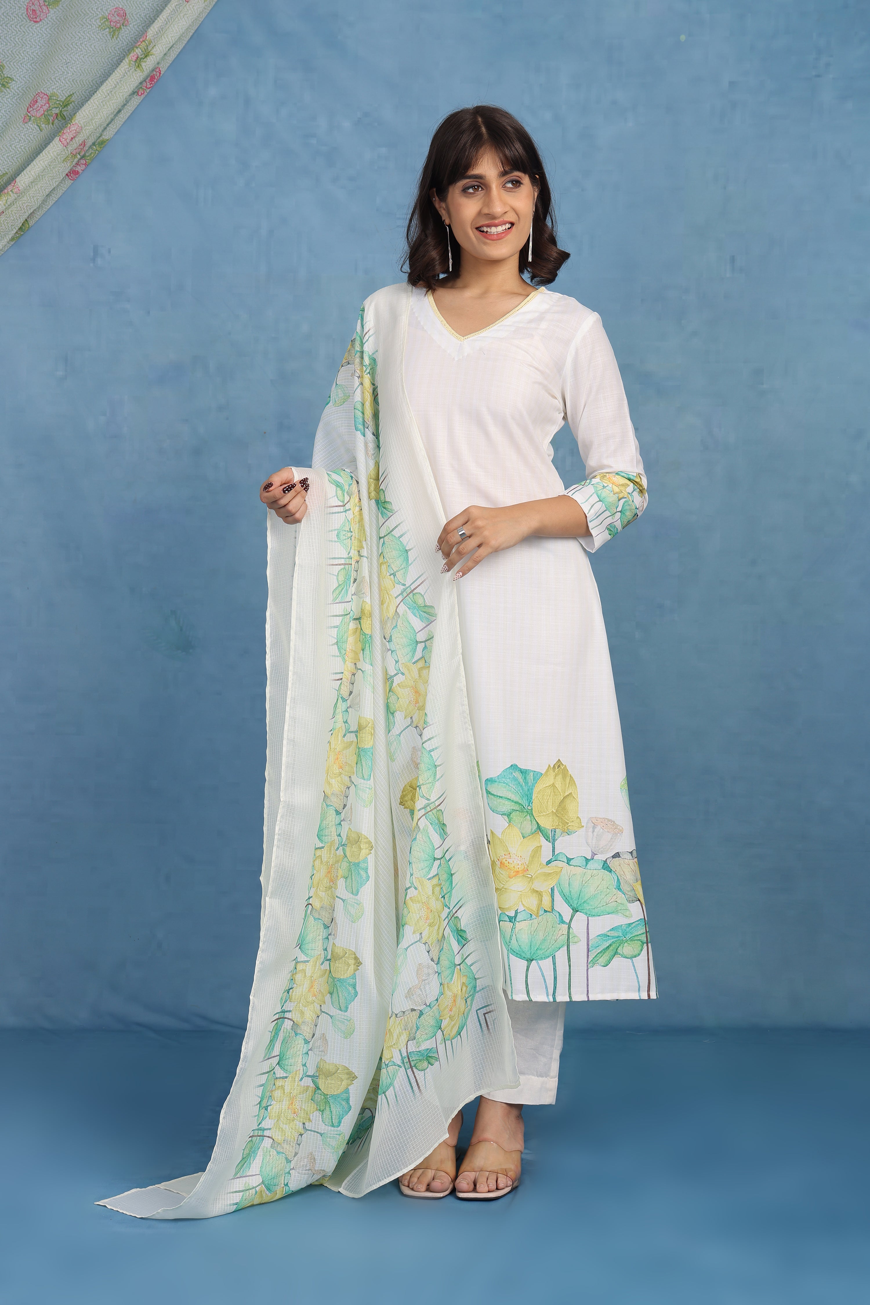 Petals Of Lotus – Butter Yellow Dupatta