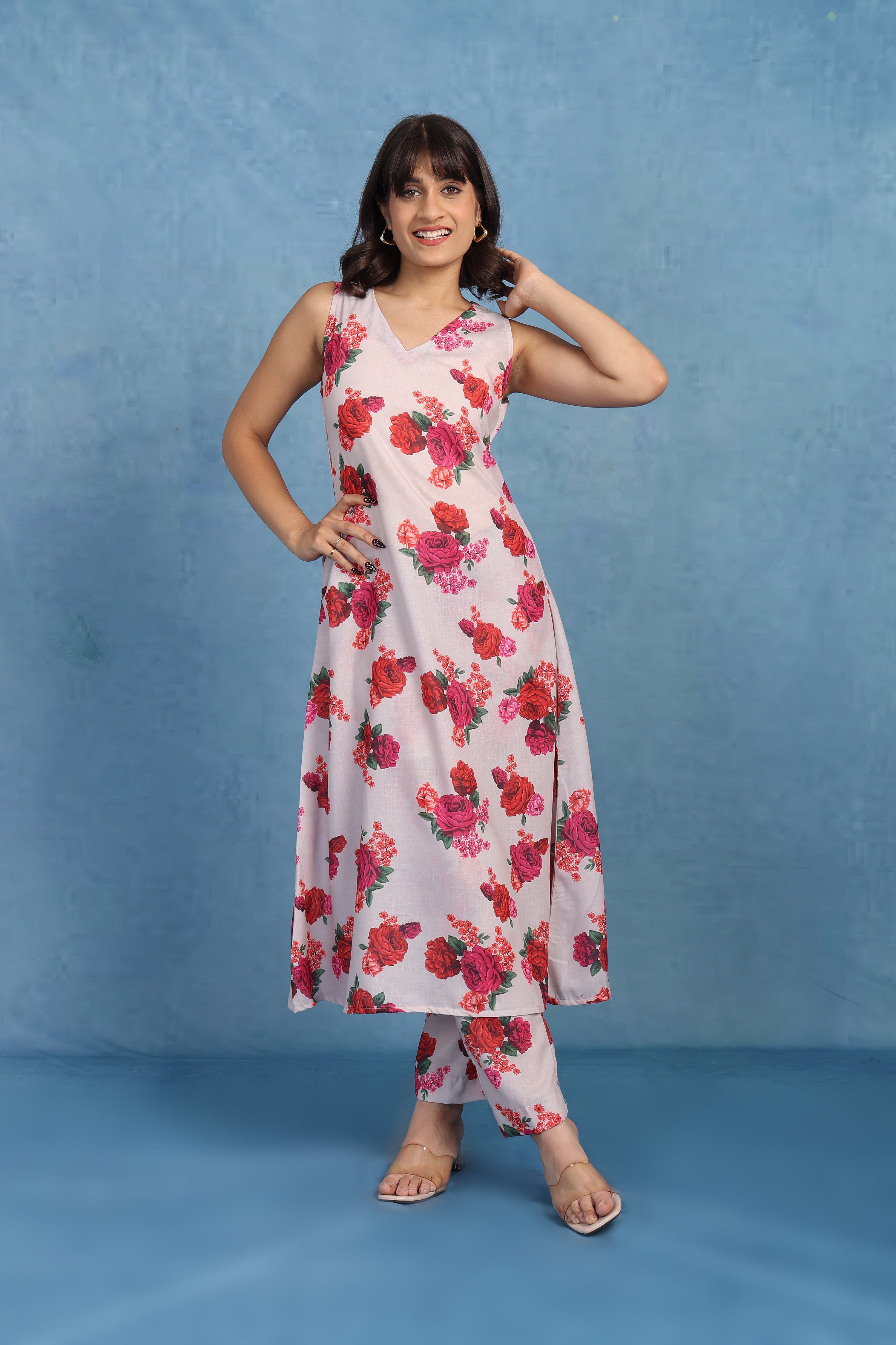 English Rose – Stormy Garden Co-ord Set - Only Top