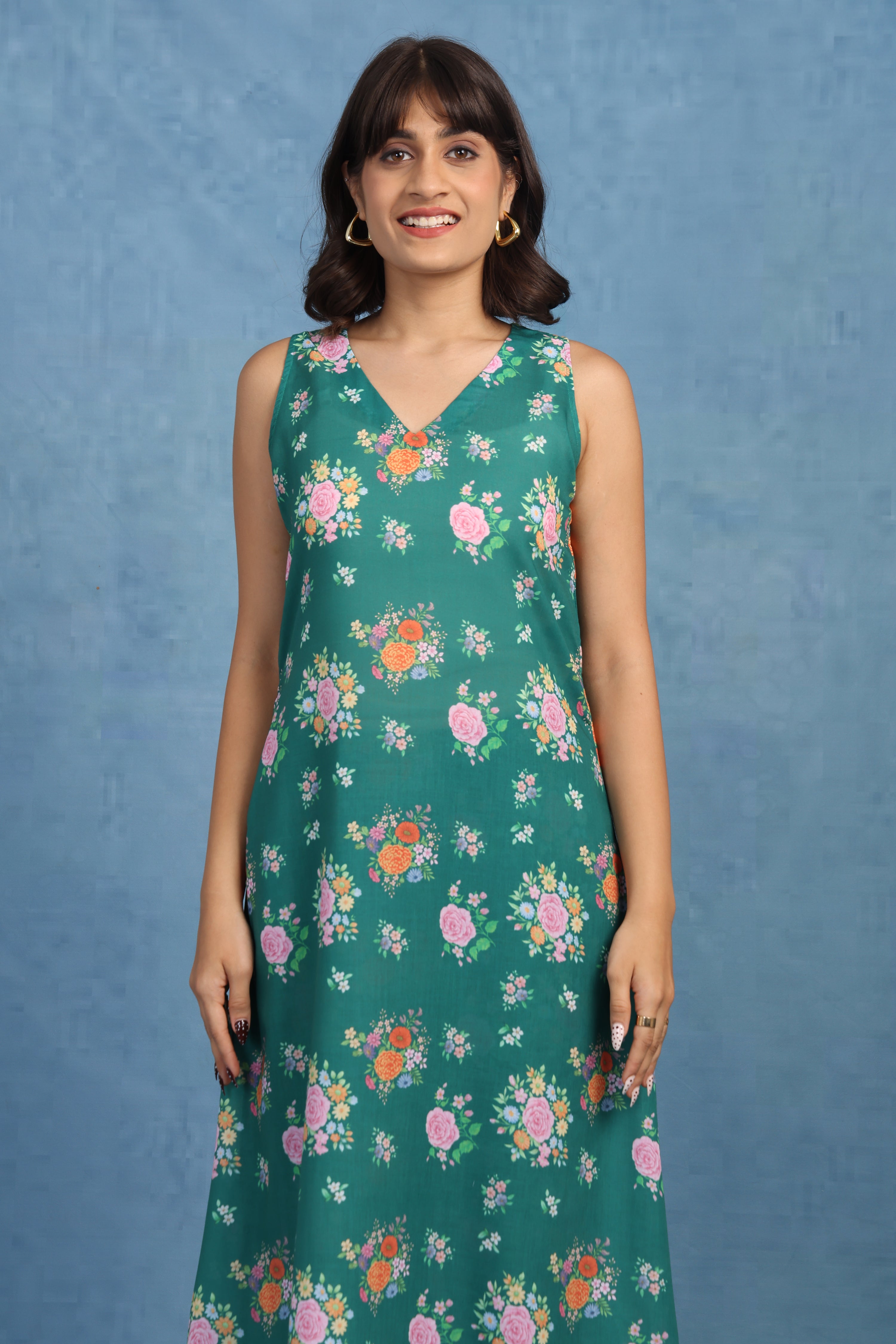 English Rose Garden – Willow Green Co-ord Set - Top And Bottom