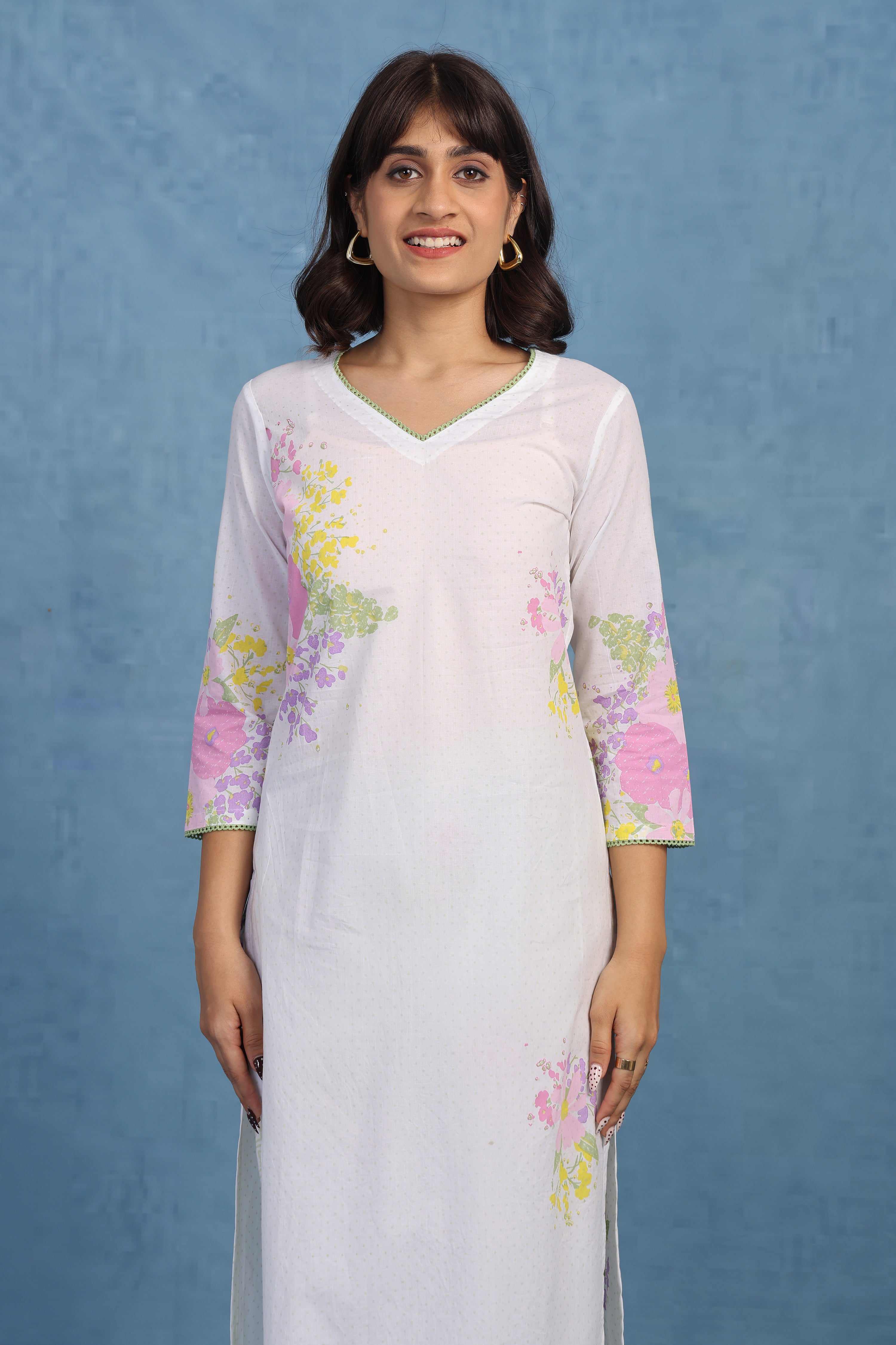 English Garden – Meadow Dots Kurta - Top And Bottom