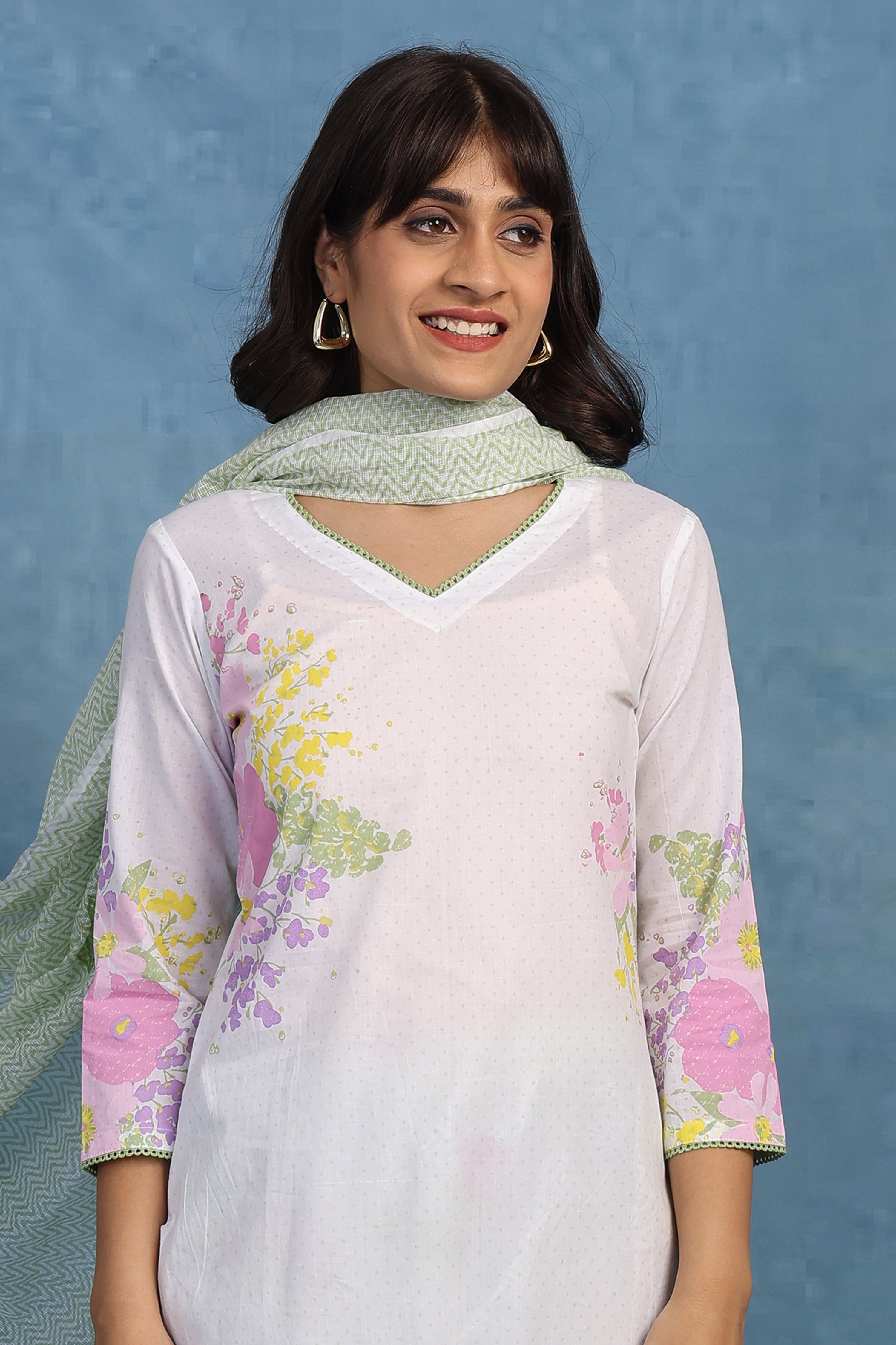 English Garden – Meadow Dots Kurta - Top And Bottom