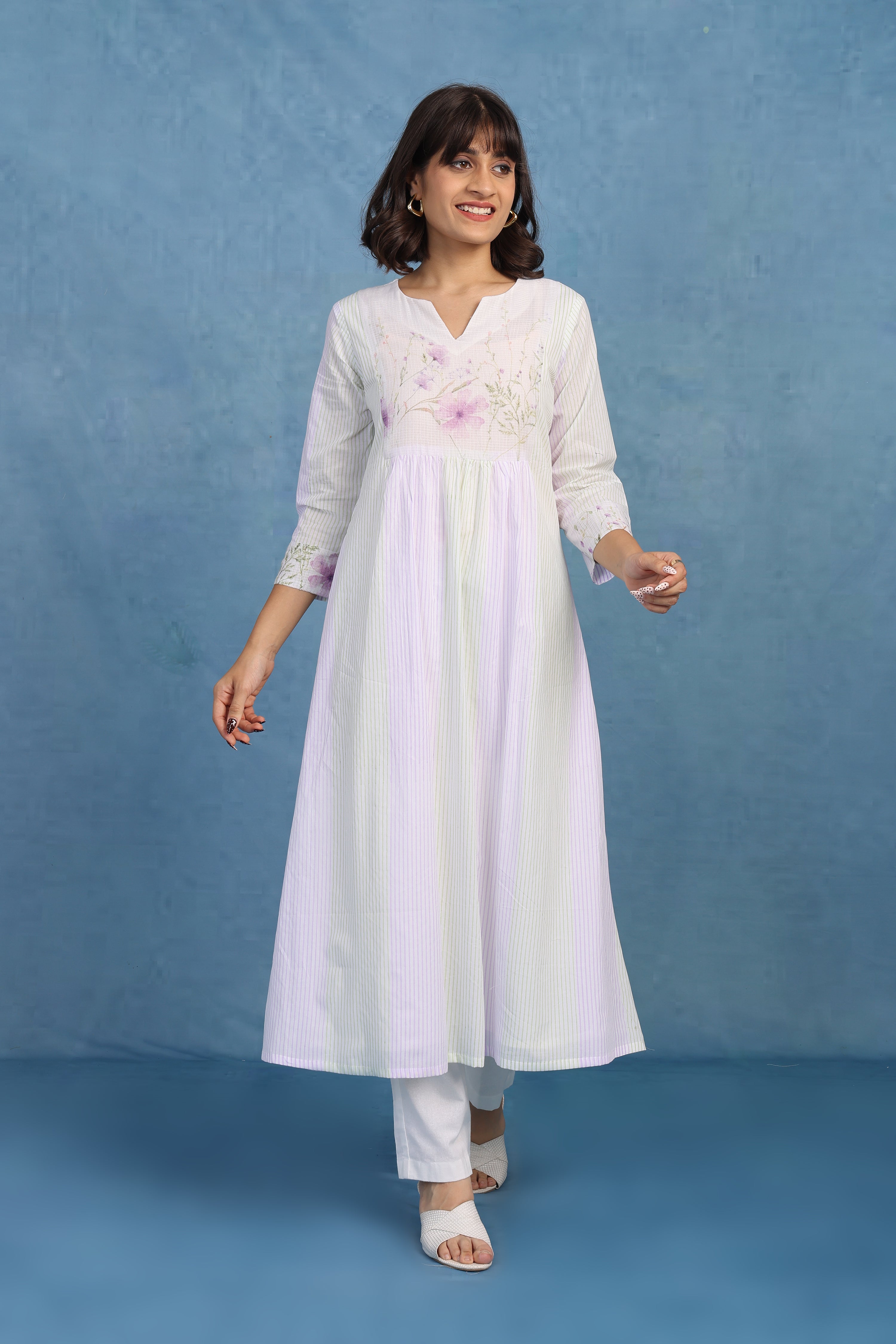 Kota Breeze Kurta-misty Mauve - Top And Bottom