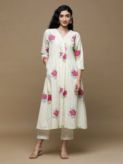 Bahaar Handblock Printed Cotton Kurta