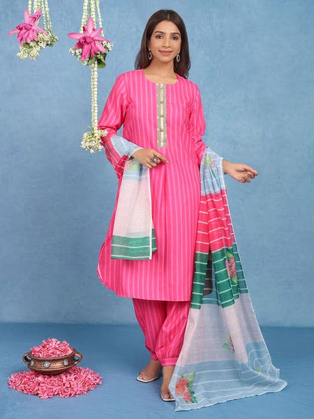 Malhaar Pink Cotton Kurta