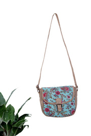Sling Bags In Handbock Printed Cotton And Jute - Tina Eapen Design Studio