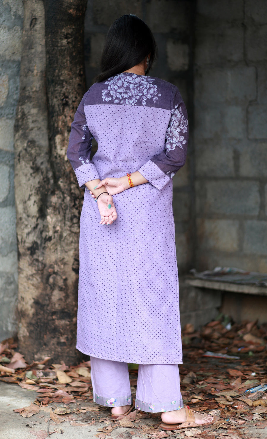 Timeless Purple Slate Cotton Kurta Set
