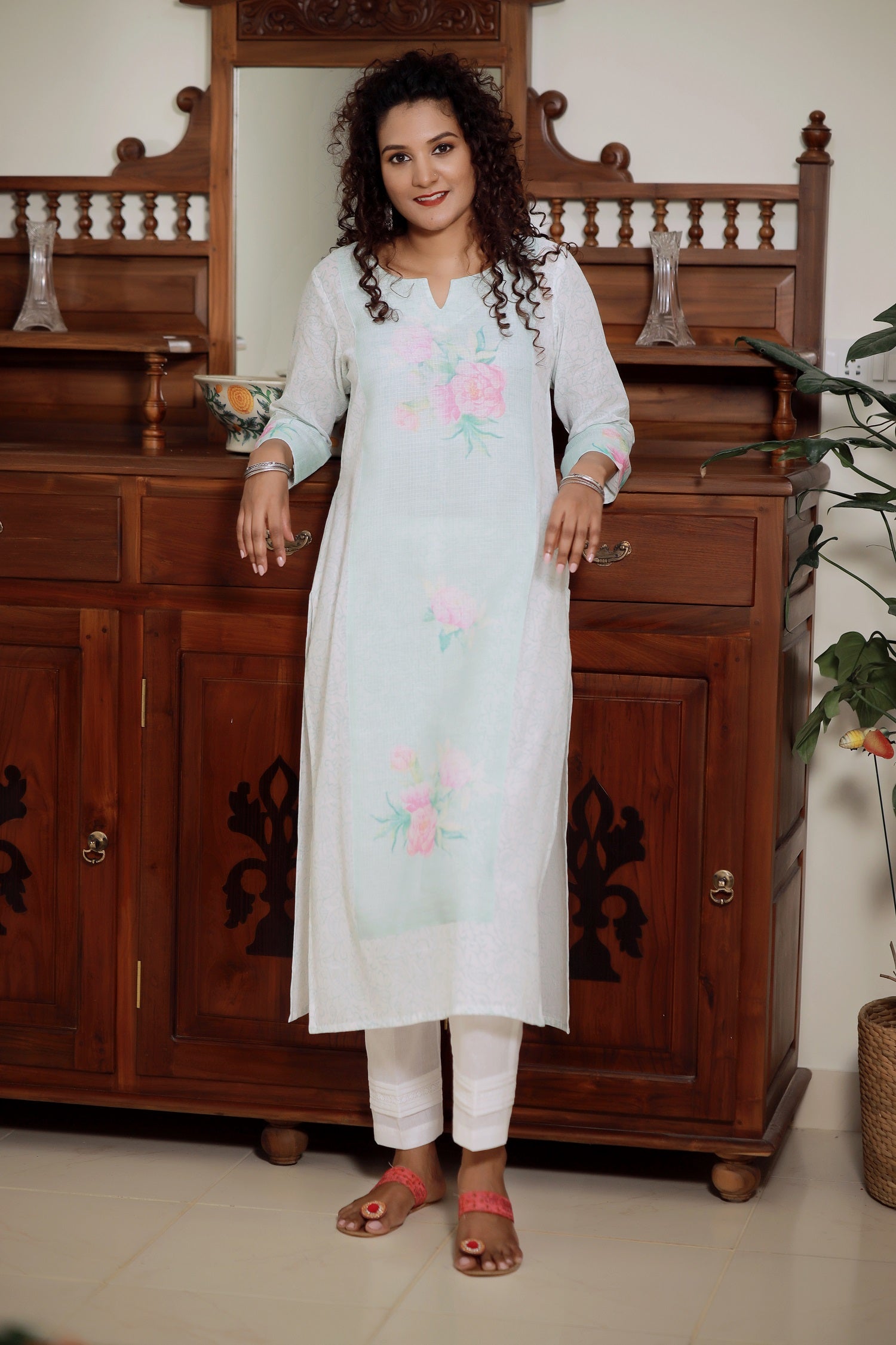 IVORY COTTON KURTA