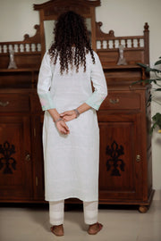 IVORY COTTON KURTA