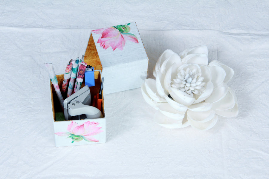 ECO FRIENDLY PEN & STATIONERY HOLDERS-LOTUS